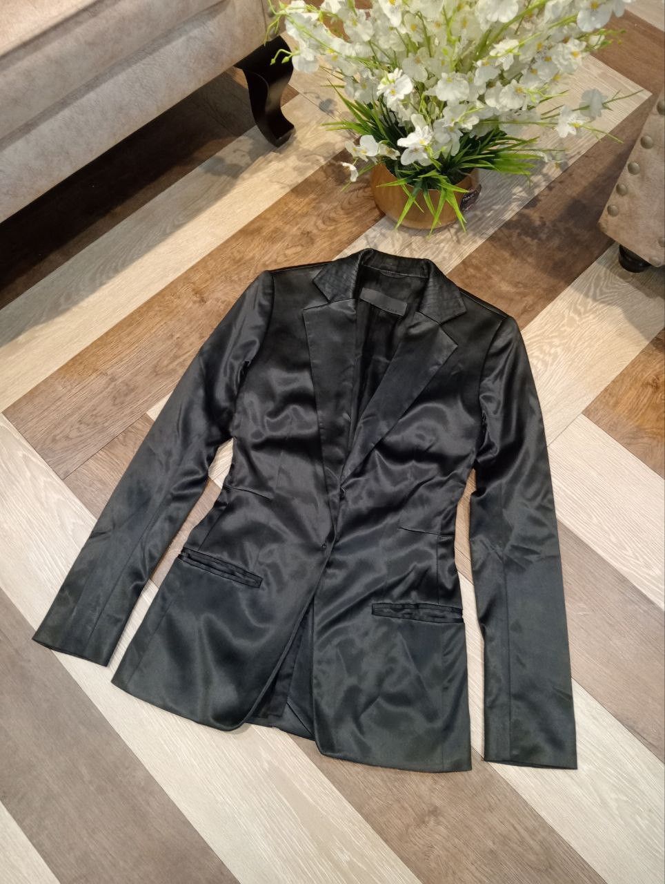 Haider Ackermann HAIDER ACKERMANN STRETCH ACTATE BLAZER - SIZE 34 BLACK Size XXS / US 00 / IT 34 - 2 Thumbnail