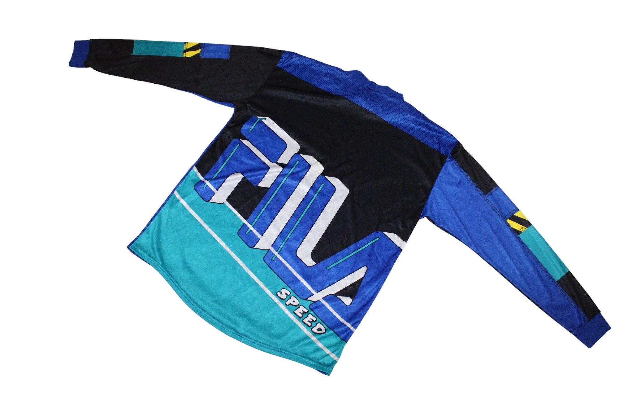 Fila 💥90's USA FILA Speed Spellout Motocross Racing L/S Jersey Size US L / EU 52-54 / 3 - 5 Thumbnail
