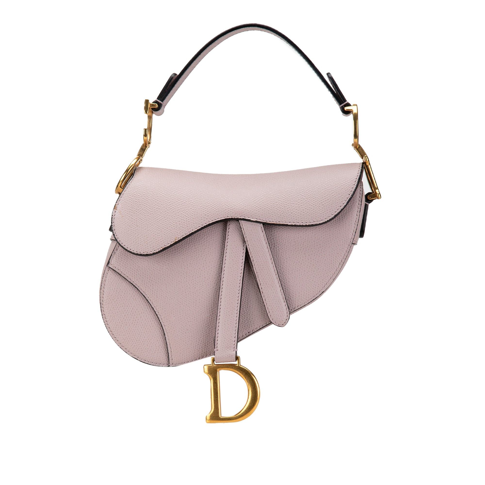 Dior Dior Mini Leather Saddle Bag Purple Size ONE SIZE - 1 Thumbnail