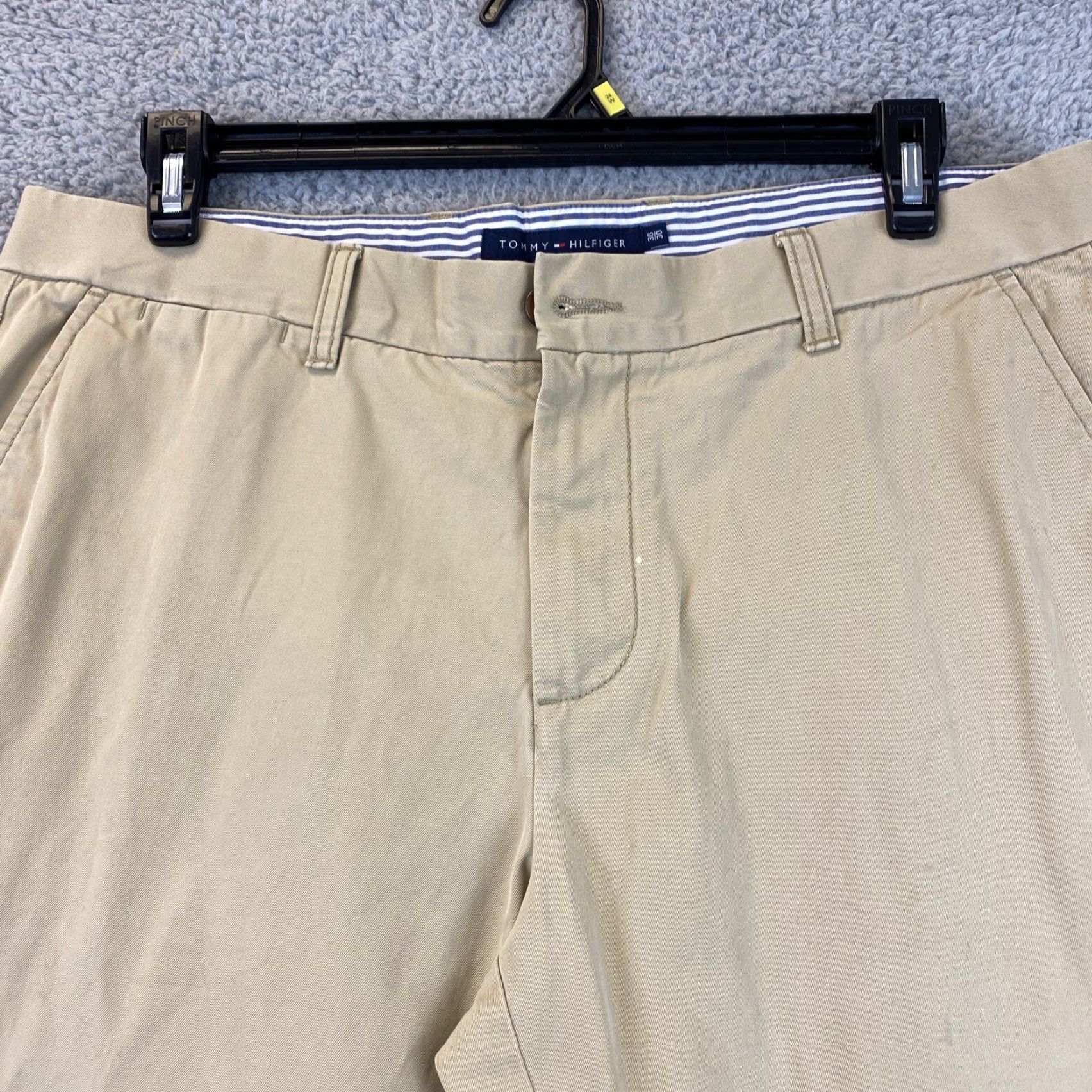 Tommy Hilfiger Tommy Hilfiger Pants Mens Tan Chino Straight Leg Mid Rise 36/30 Regular Belt Loops 30in Inseam Size US 36 / EU 52 - 2 Thumbnail