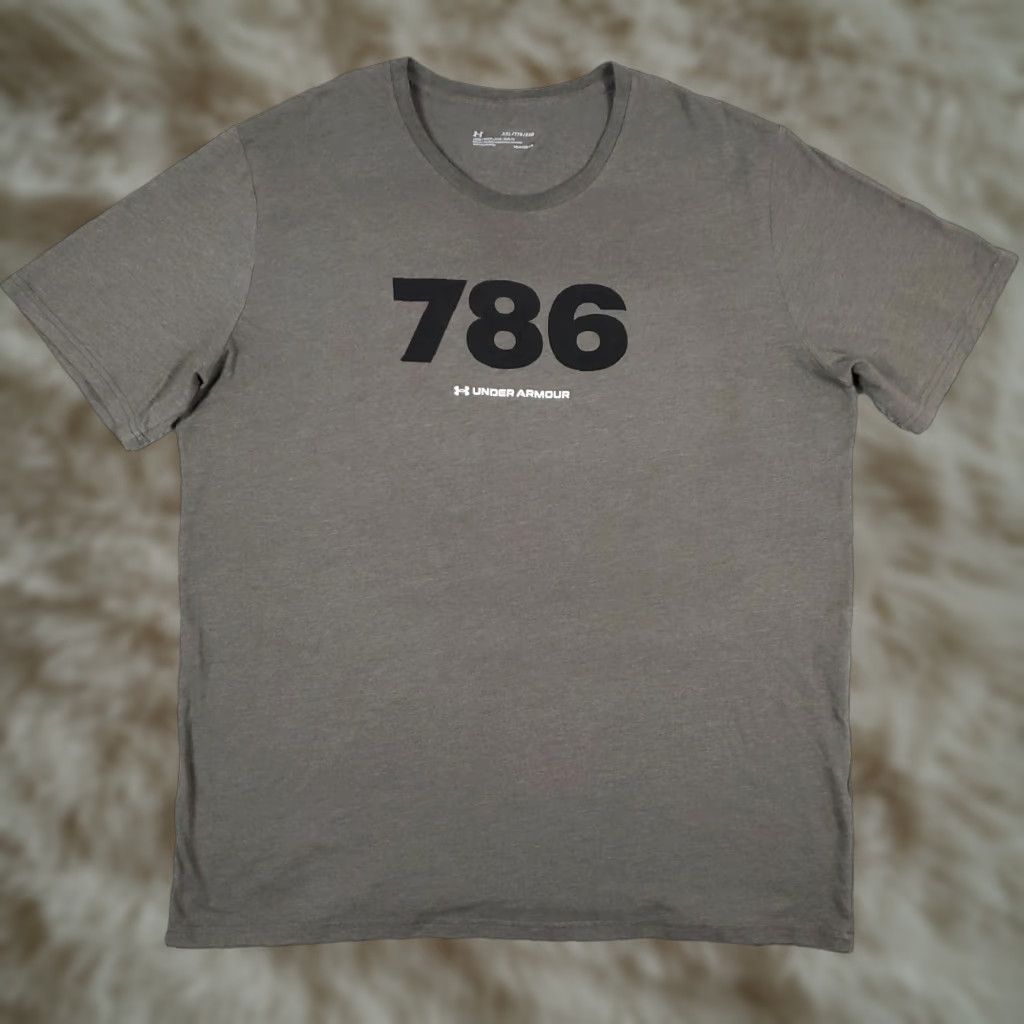 Under Armour Under Armour Heatgear Gray Short Sleeve T-Shirt Mens 2XL Regular Fit Sports Size US XXL / EU 58 / 5 - 1 Thumbnail
