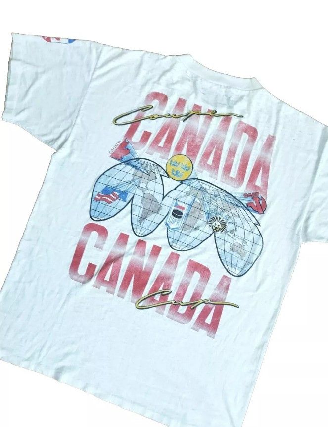 Vintage Vintage Couple Canada Cup 1991 t- shirt Size US XL / EU 56 / 4 - 12 Thumbnail