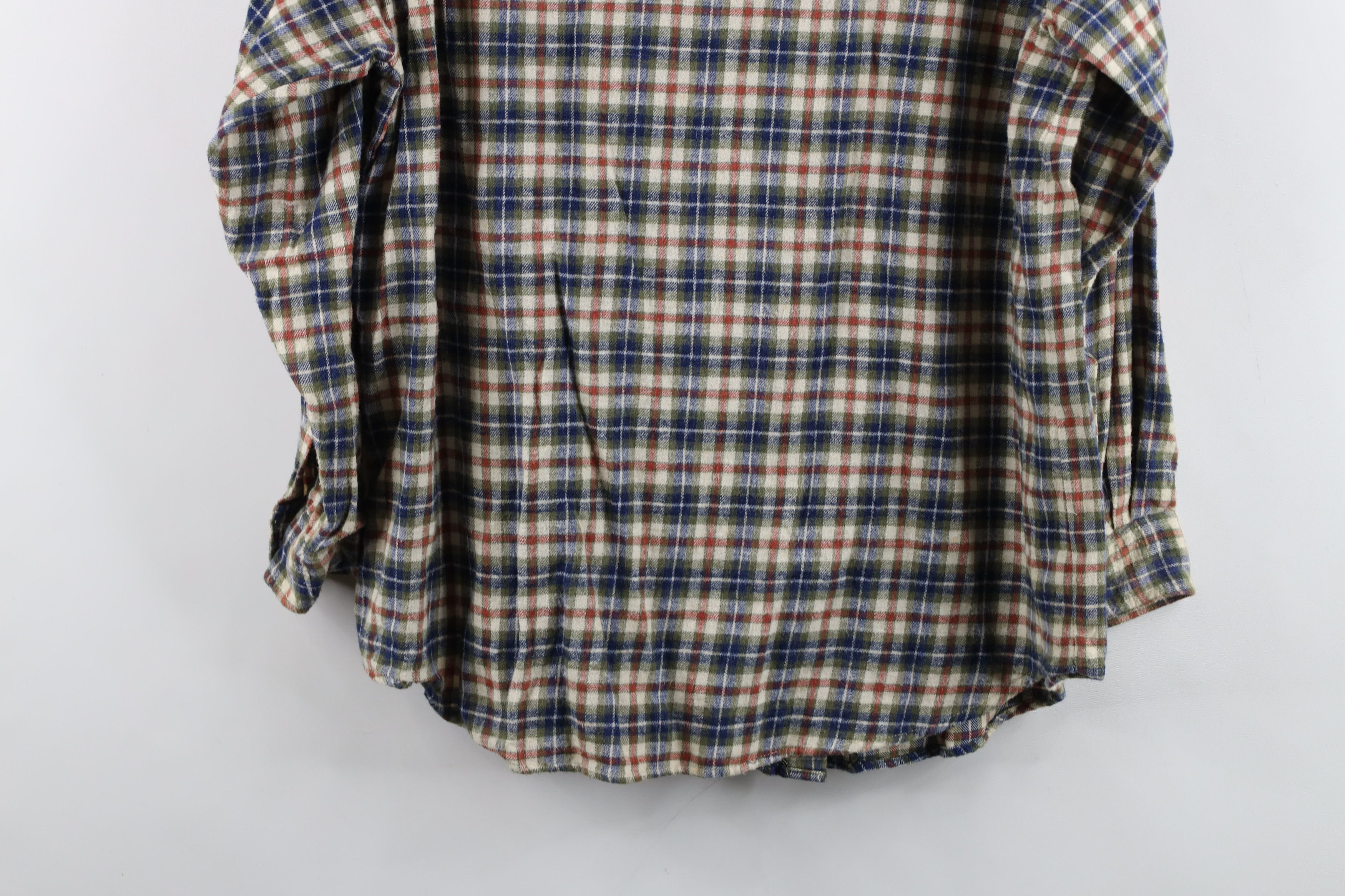 Vintage Vintage 90s Streetwear Flannel Collared Button Shirt Plaid Size L / US 10 / IT 46 - 10 Thumbnail
