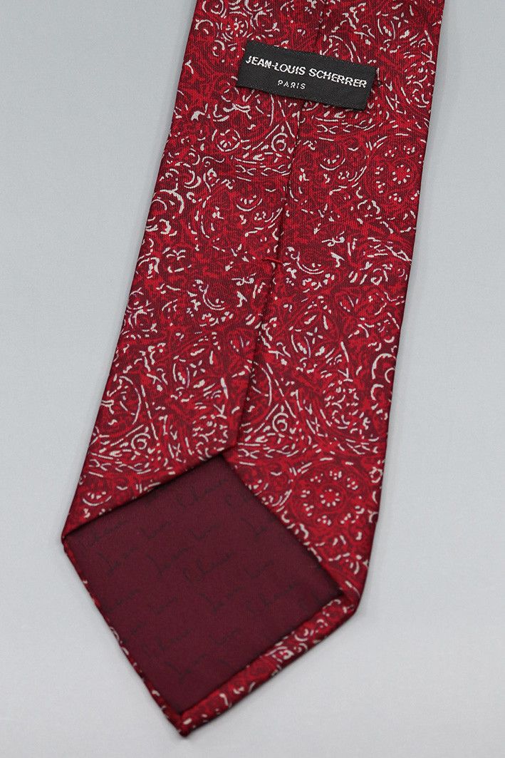 Jean-Louis Scherrer Vintage Jean-Louis Scherrer Red Silk Tie Size ONE SIZE - 2 Thumbnail