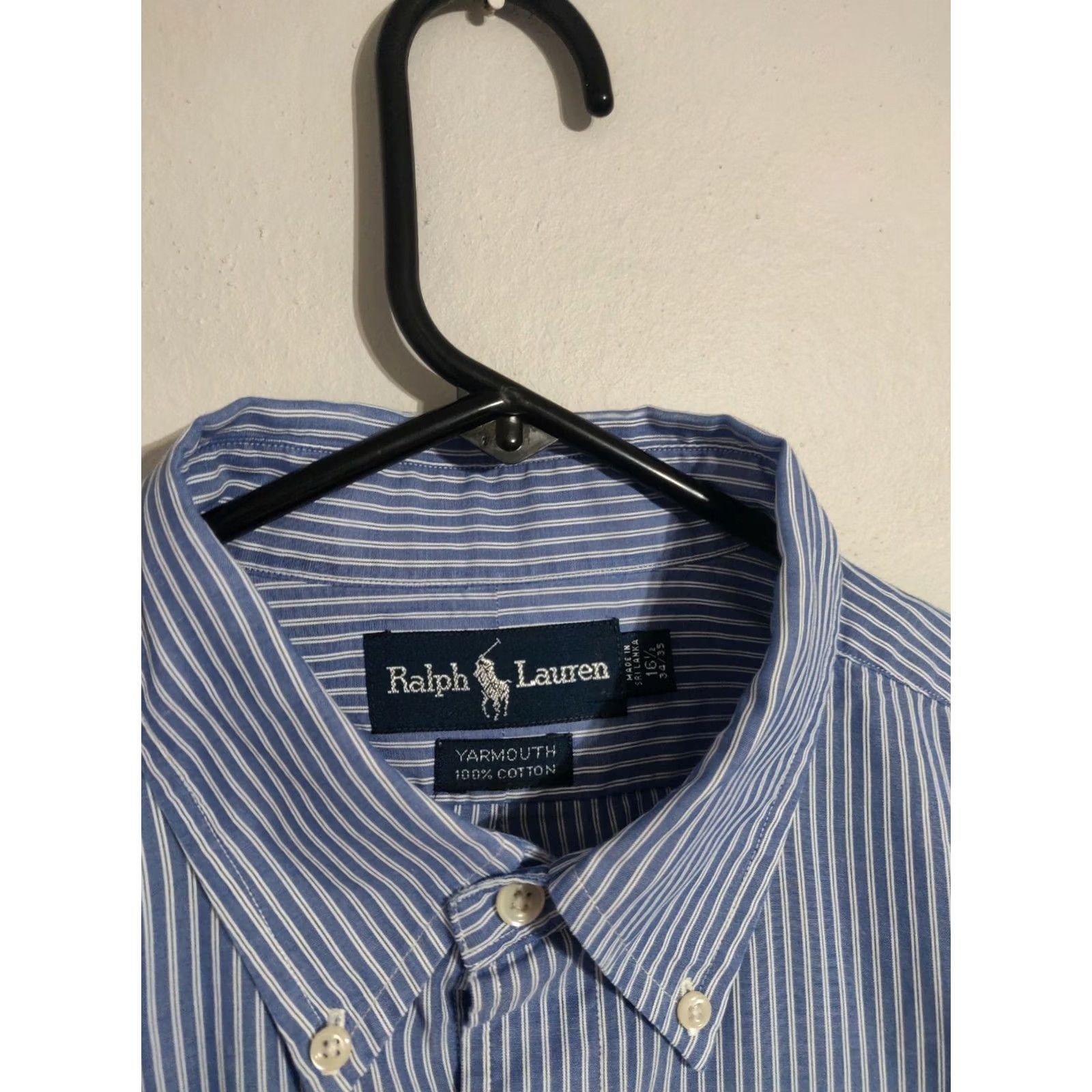 Polo Ralph Lauren Polo Ralph Lauren Yarmouth Blue Stripes L/S Button Up Shirt Men's 16.5 34/35 Size US XL / EU 56 / 4 - 4 Thumbnail