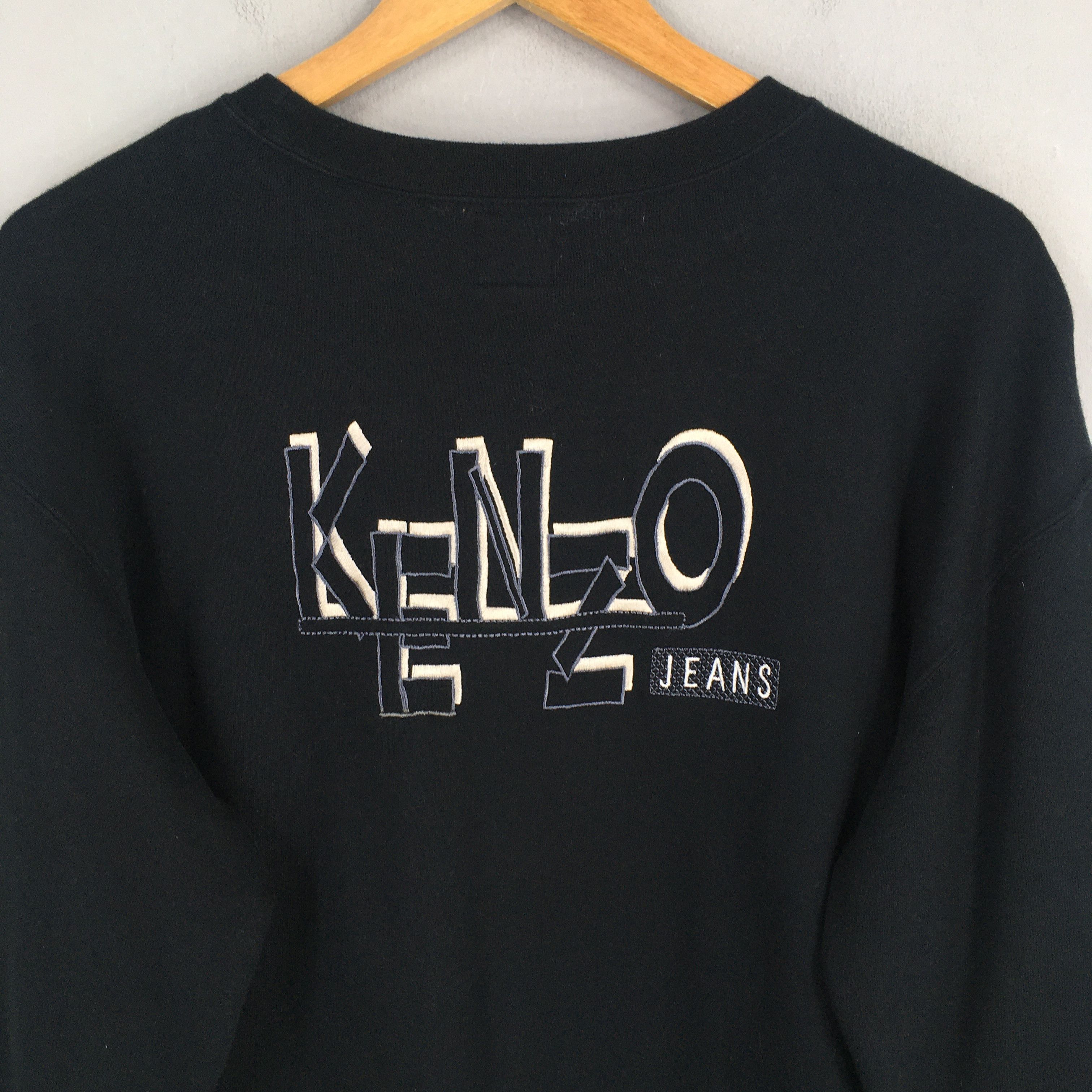 Kenzo Vintage Kenzo Jeans Black Sweatshirt Medium Size US M / EU 48-50 / 2 - 2 Thumbnail