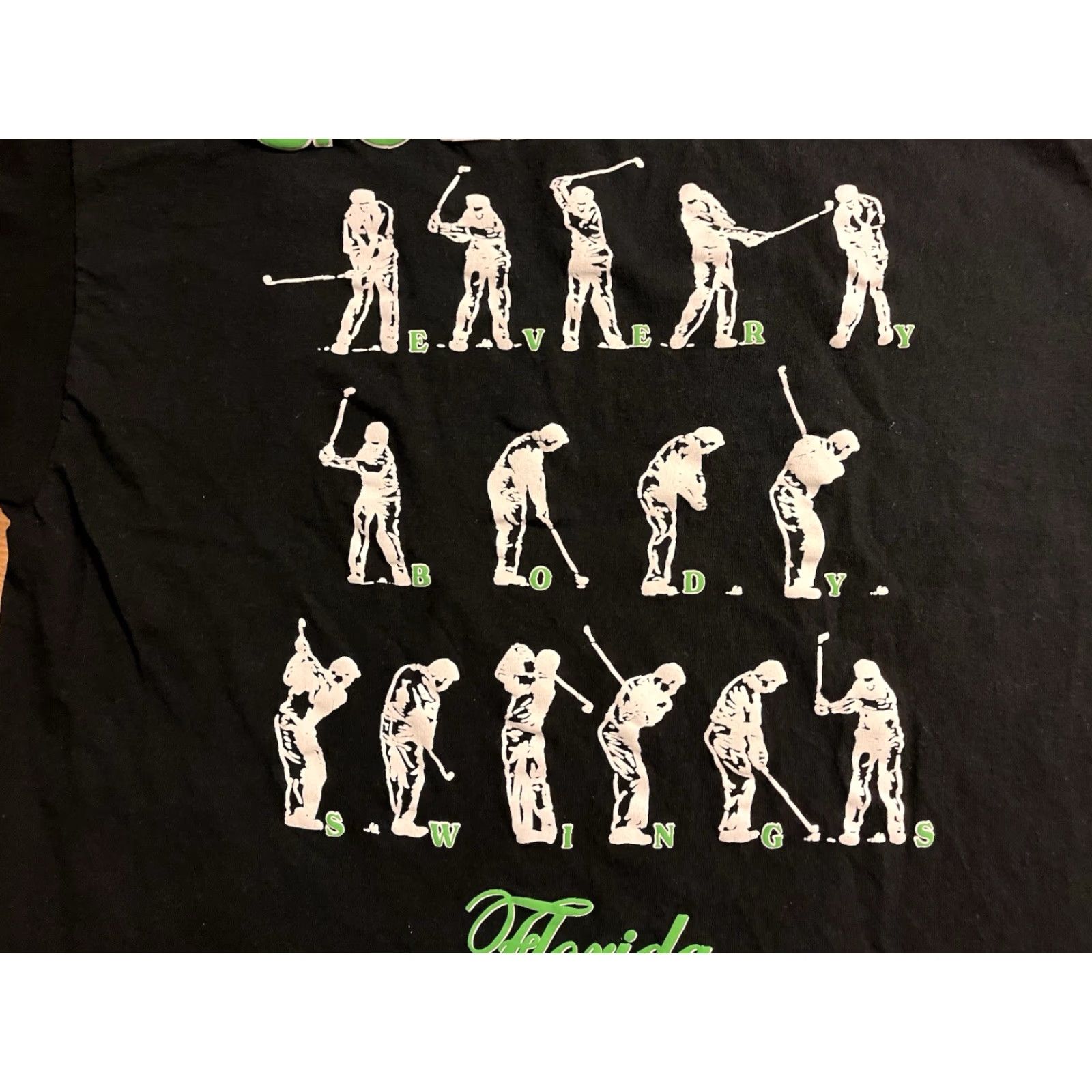 Vintage Shady Springs Golf Camp Florida Everybody Swings Shirt Men’s XL Black Size US XL / EU 56 / 4 - 6 Thumbnail