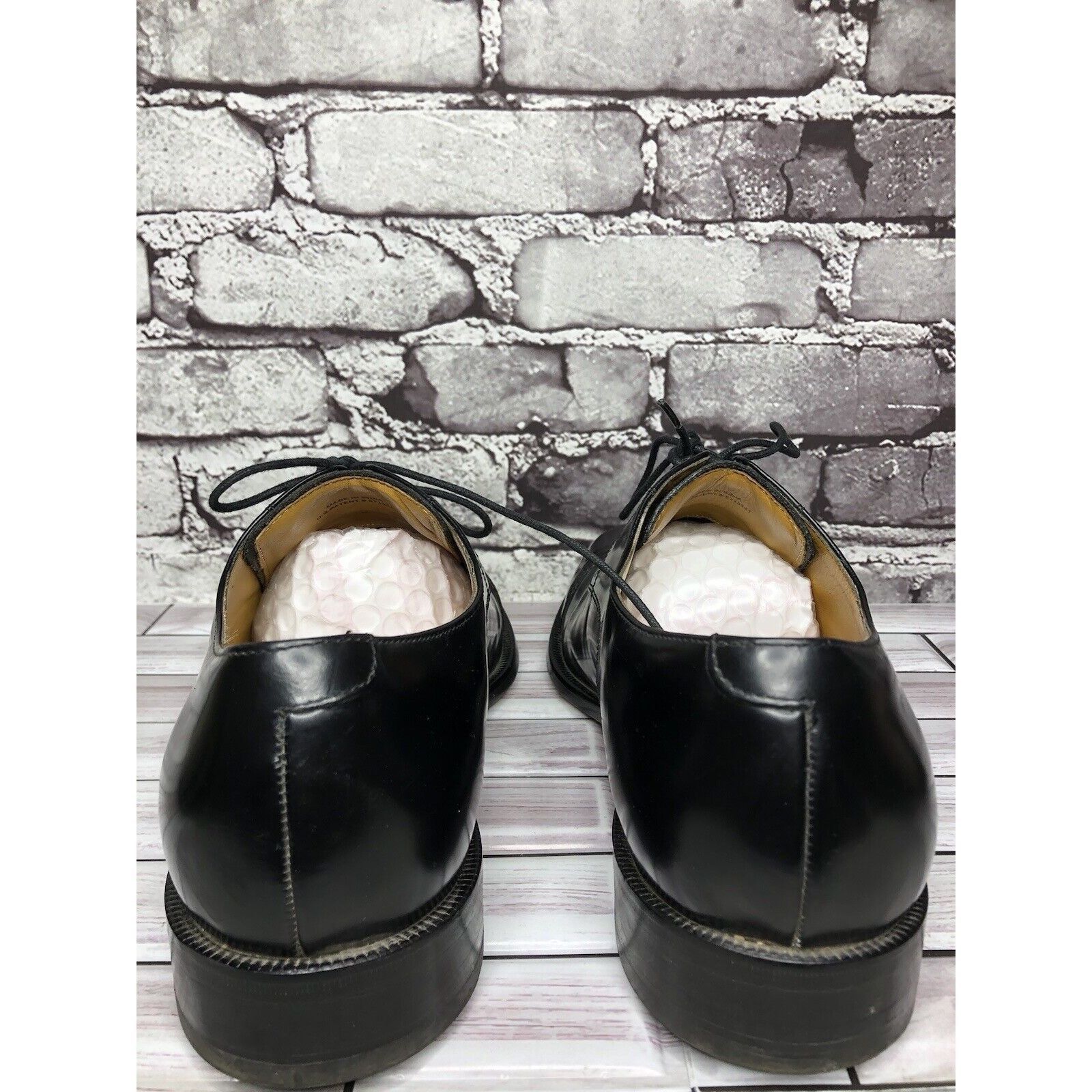 Cole Haan Cole Haan Air Black Leather Cap Toe Oxfords Lace Up Dress Sh Size US 11 / EU 44 - 4 Thumbnail