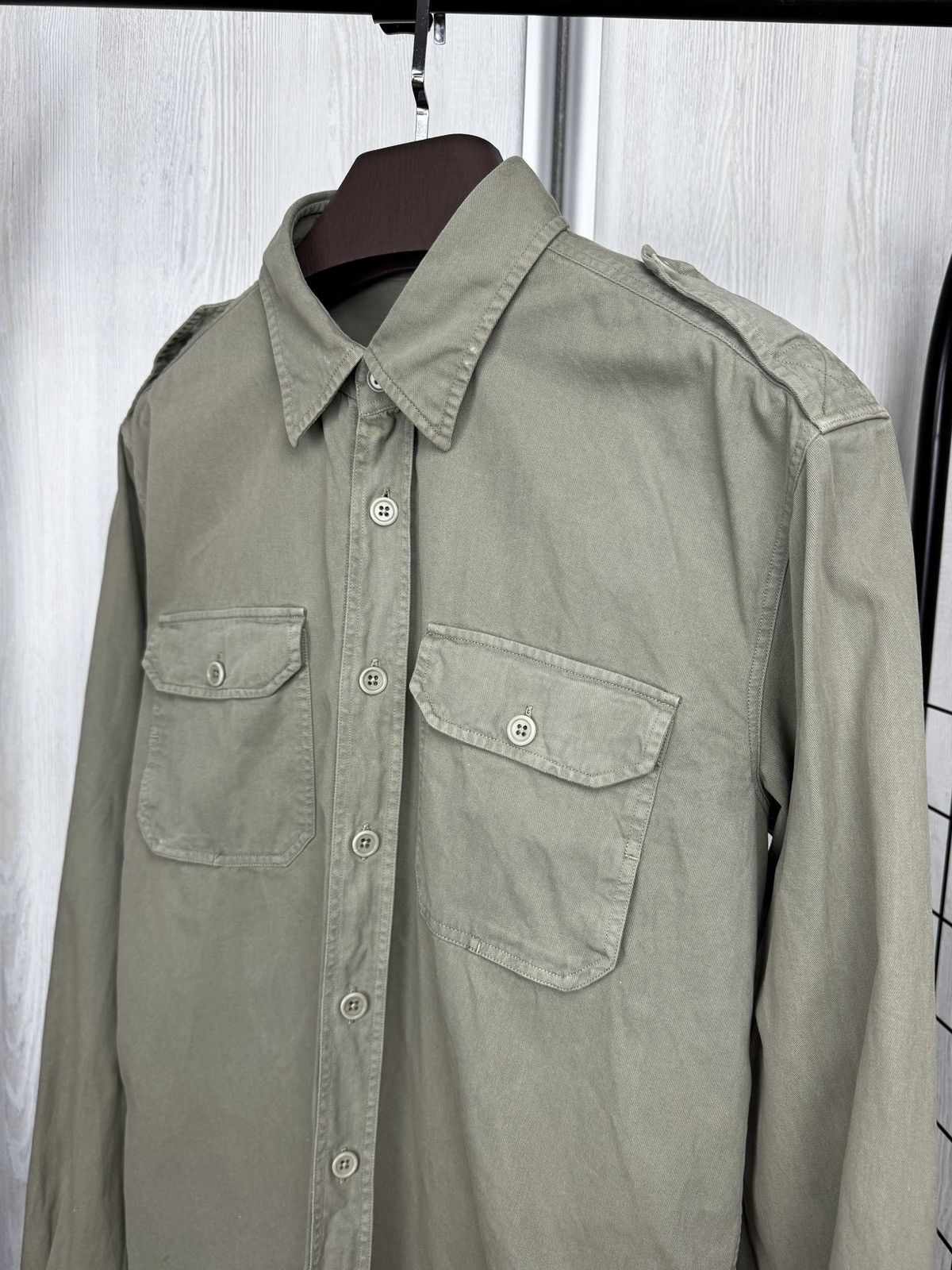Belstaff Belstaff Mens Officer Shirt Sage Green Size US L / EU 52-54 / 3 - 5 Thumbnail
