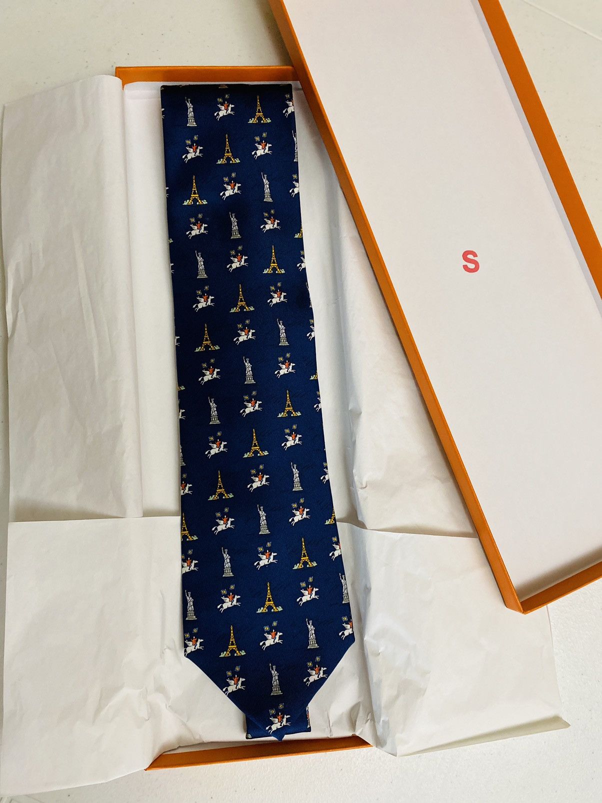 Hermes Hermès 🇫🇷 Blue Maison Hermès NYC 2000 Opening 7913 MA Rare NW Size ONE SIZE - 8 Thumbnail