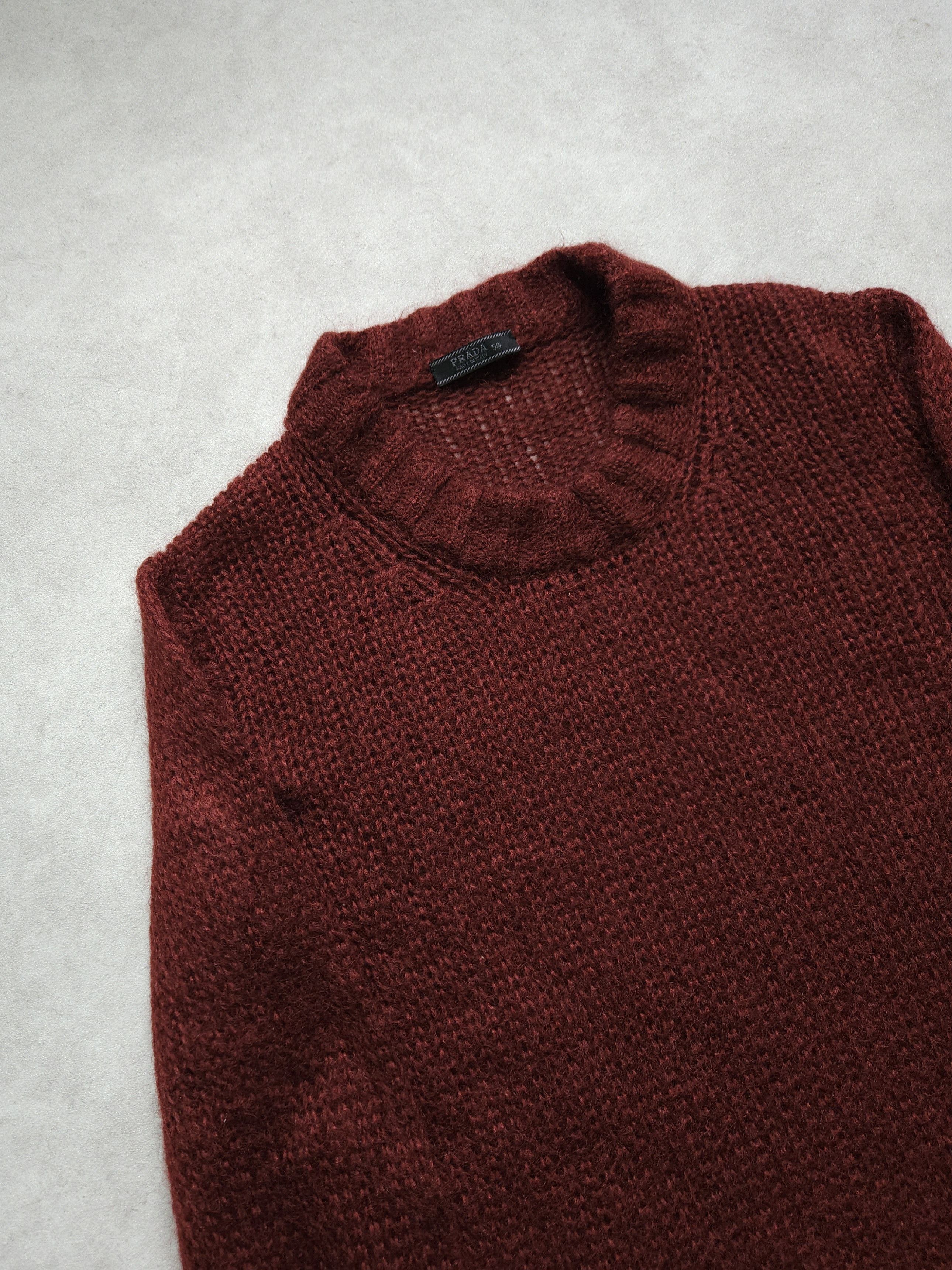 Prada Prada mohair knit in burgundy Size US M / EU 48-50 / 2 - 3 Thumbnail