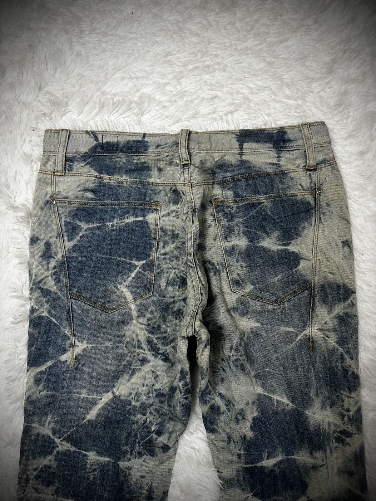 Japanese Brand 💥rare💥 semantic design flare bleach denim jeans Size US 32 / EU 48 - 8 Thumbnail