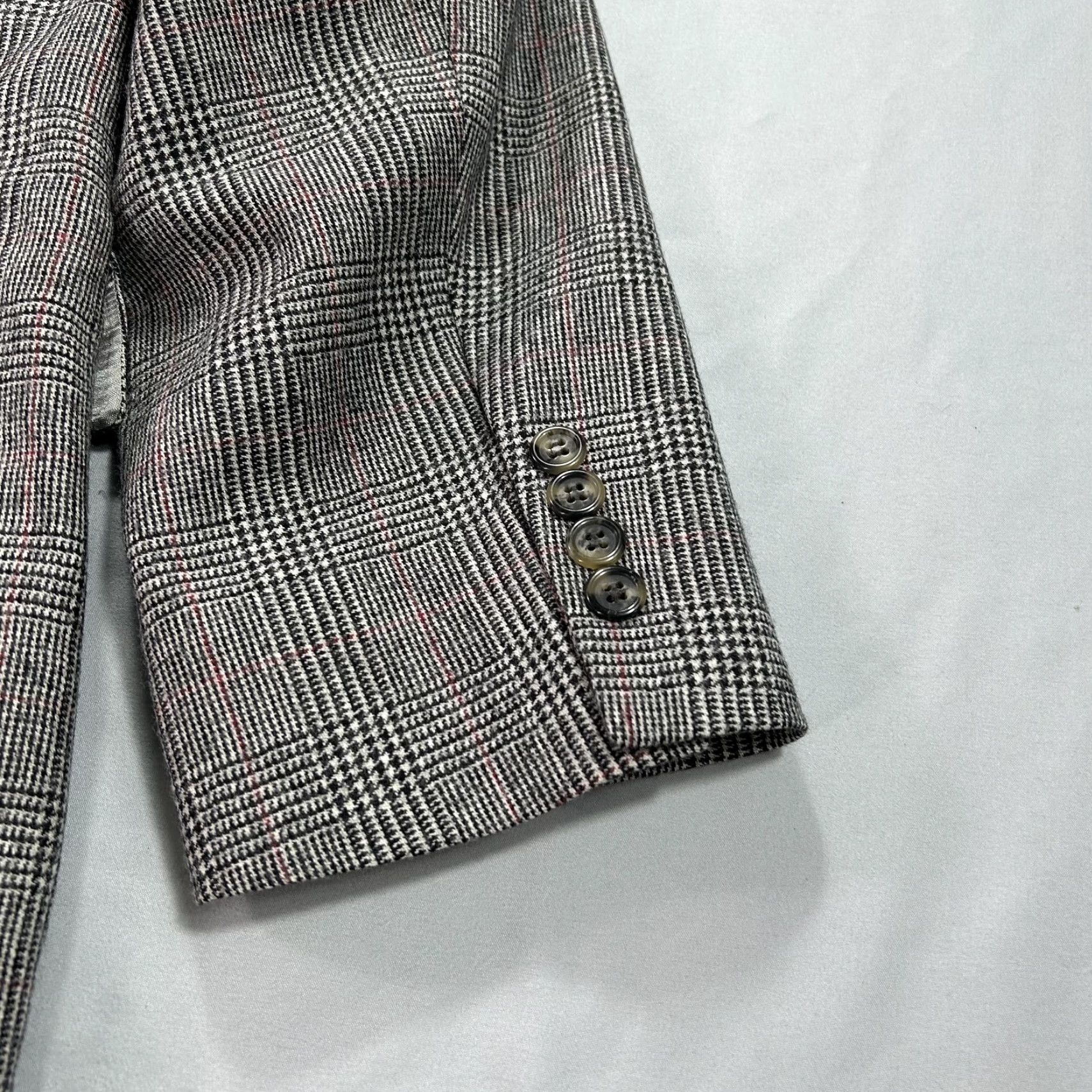 Brooks Brothers Brooks Brothers 346 Blazer Mens 44R Gray Check Wool Sport Coat Jacket Classic Size 44R - 4 Thumbnail