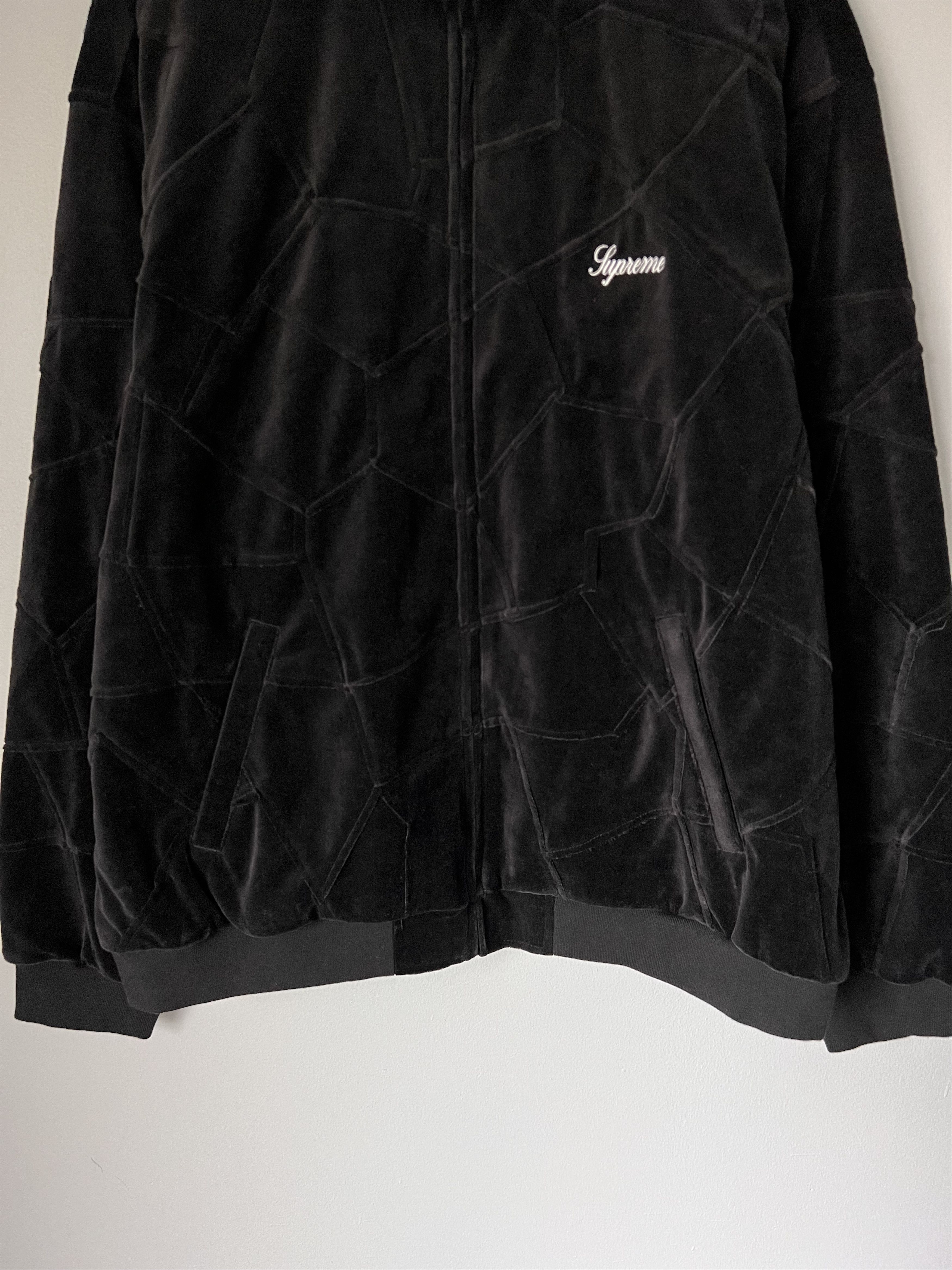 Supreme Supreme Patchwork Velour Track Jacket in Black Size US XL / EU 56 / 4 - 3 Thumbnail
