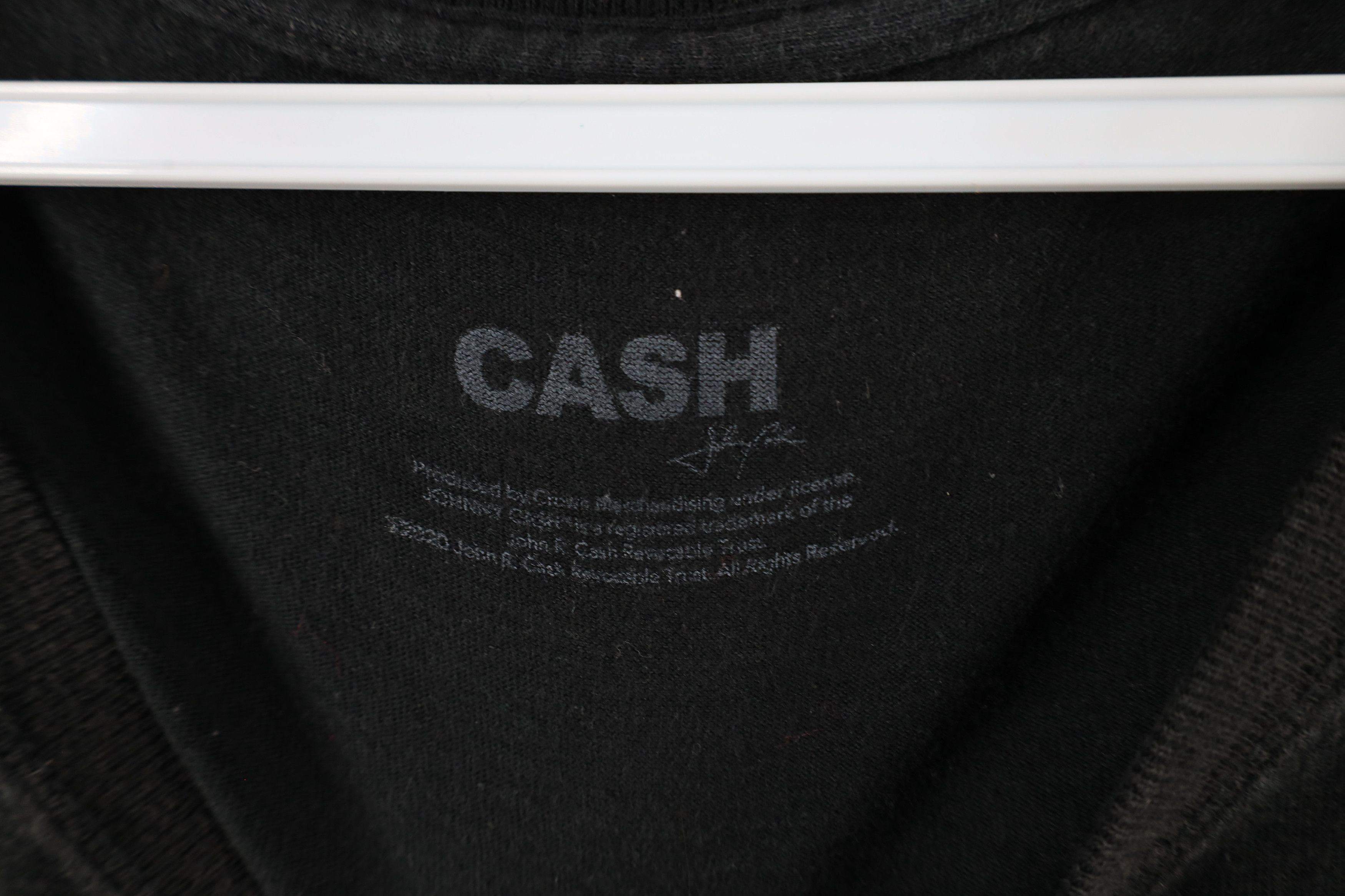 Vintage Retro Spell Out Walk The Line Johnny Cash Band T-Shirt Black Size US XXL / EU 58 / 5 - 5 Thumbnail