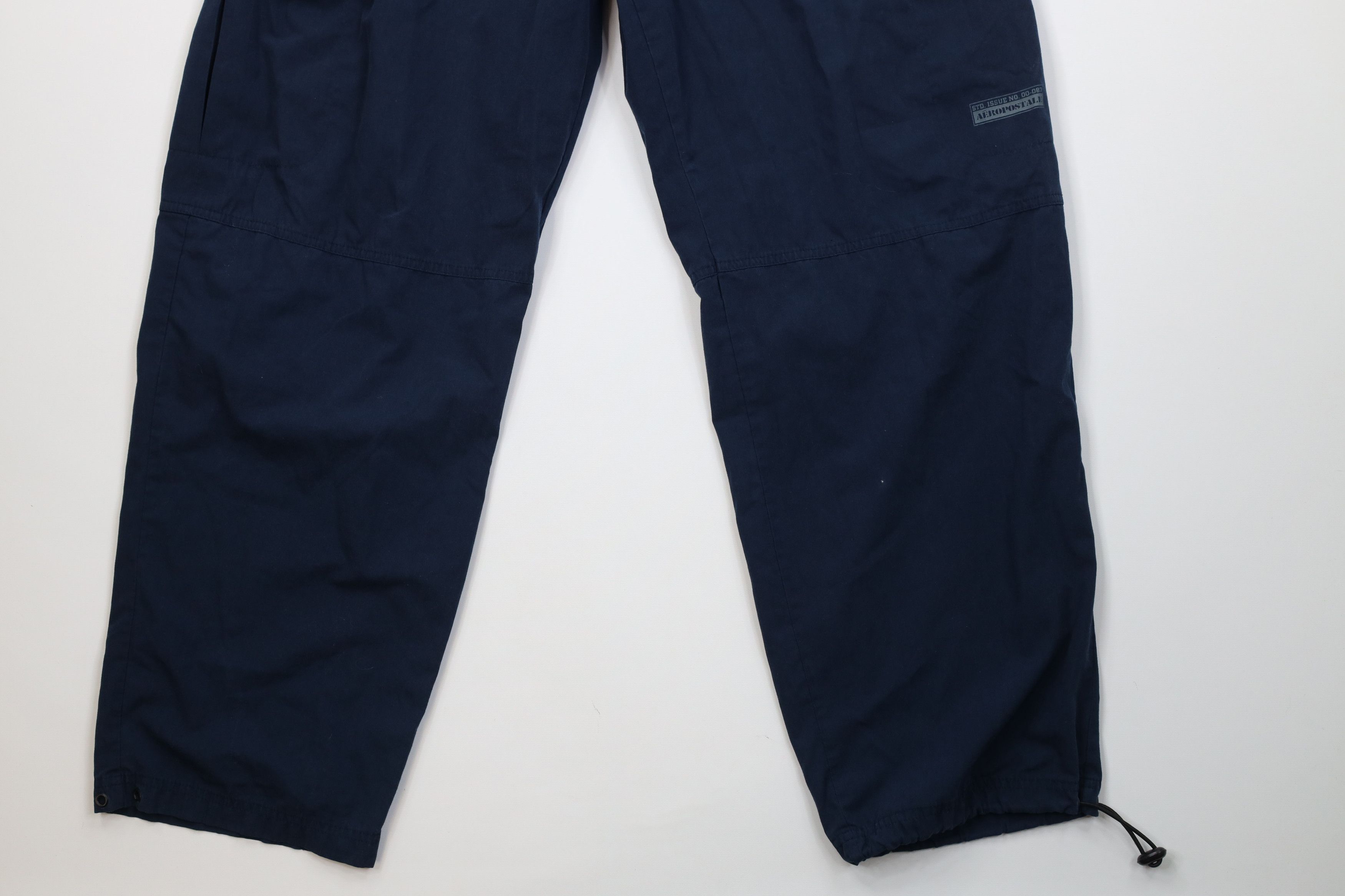 Aeropostale Vintage 90s Y2K Aeropostale Wide Leg Cargo Pants Navy Blue Size US 36 / EU 52 - 5 Thumbnail