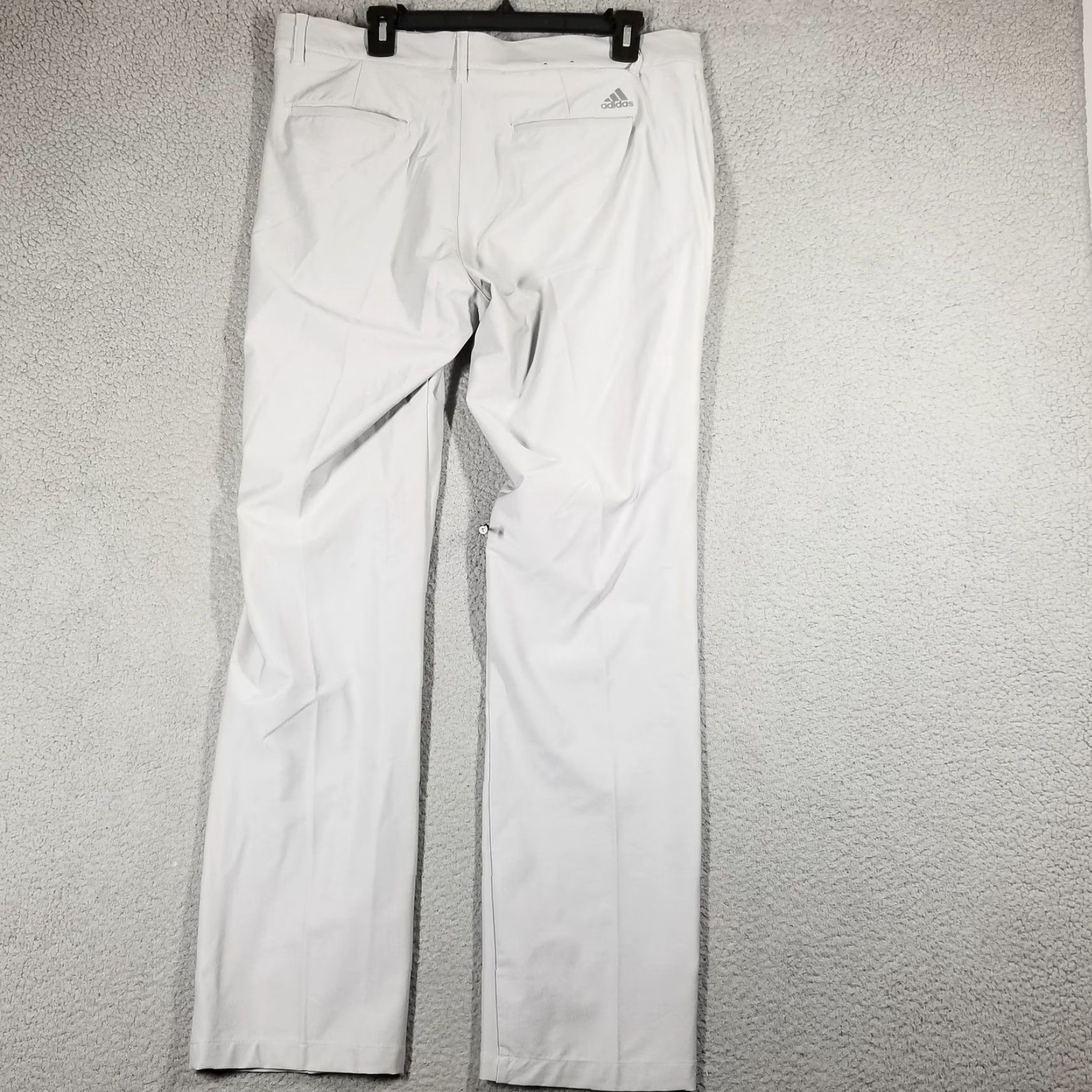 Adidas Adidas Pants Mens 35x34 Gray Golf Performance Athletic Straight Leg Lightweight Comfort Stretch Moisture Wicking Pockets Zip Front Flat Size US 35 - 2 Thumbnail