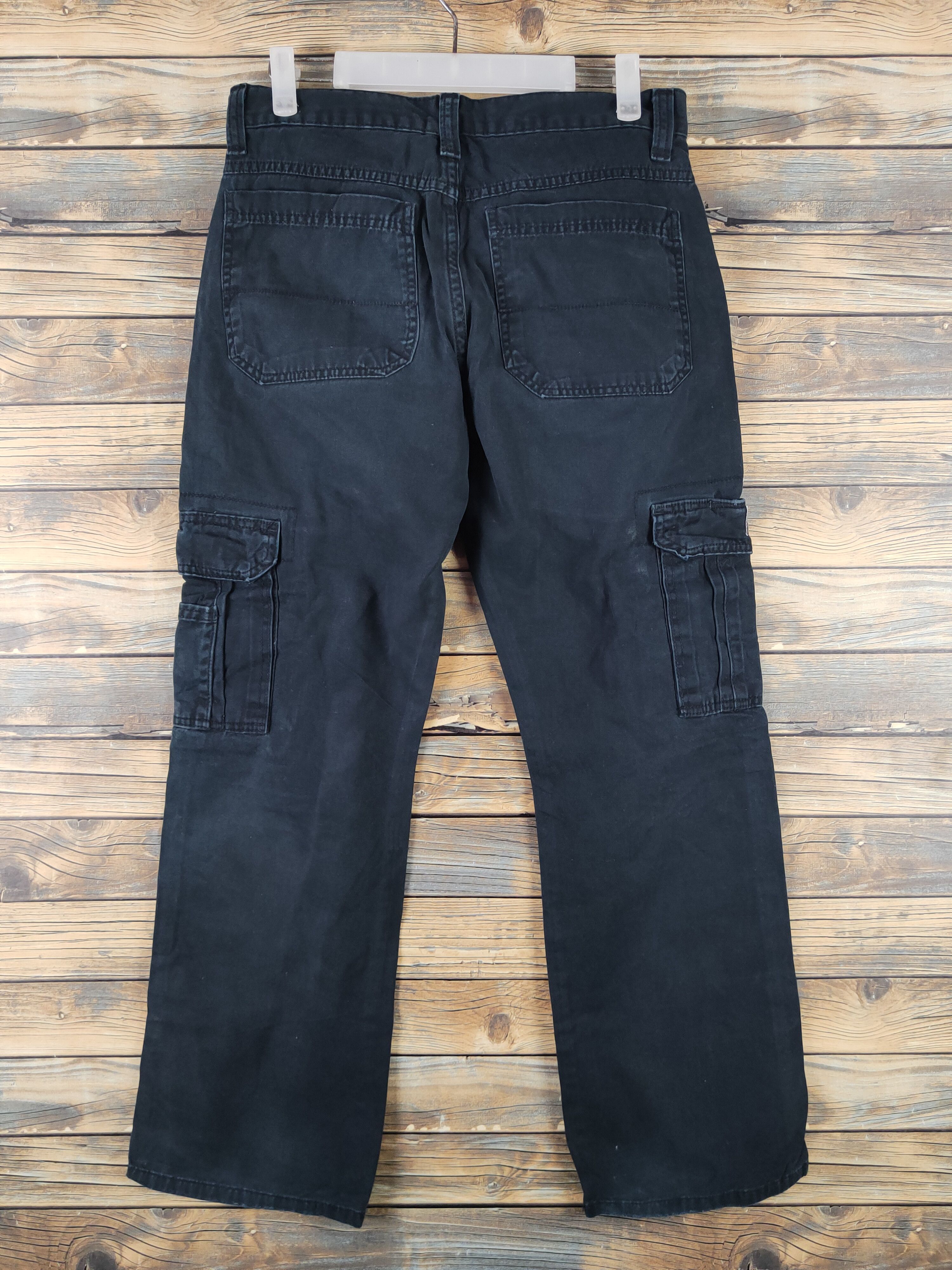 Japanese Brand DL Wrangler Black Multipocket Tactical Cargo Pants #948 Size US 31 - 8 Thumbnail
