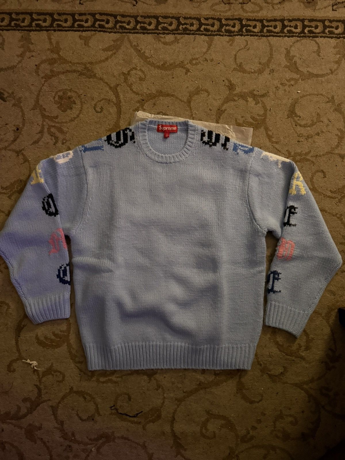 Supreme Supreme Old English Sleeves Sweater Size US S / EU 44-46 / 1 - 2 Thumbnail
