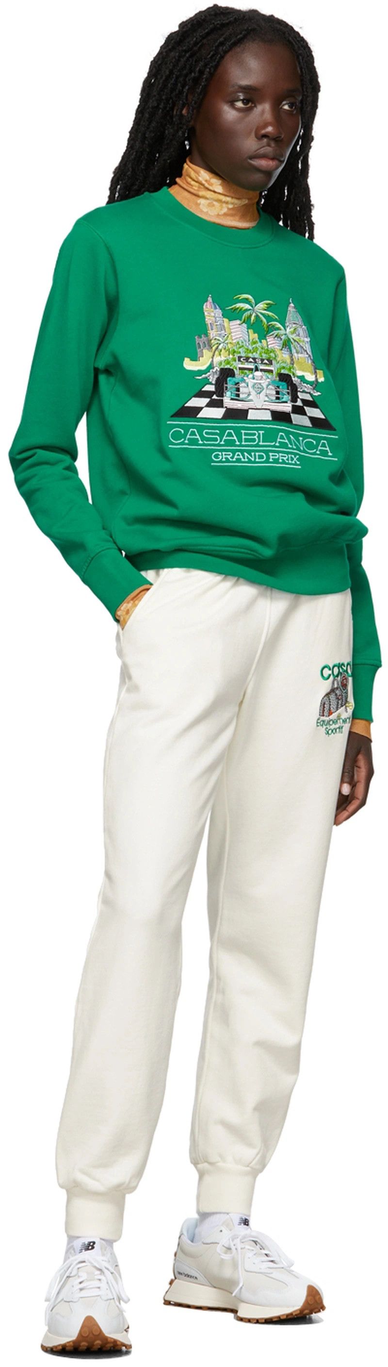 Casablanca Off-White Embroidered Equipement Logo Sweatpants Size 28" / US 6 / IT 42 - 7 Thumbnail