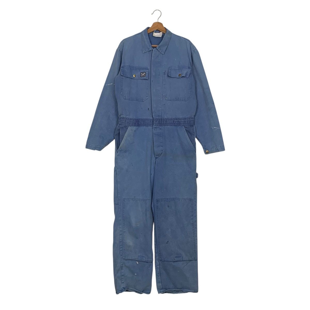 Vintage 90s WENAAS Faded Blue Workwear Carpenter Coverall #2816-C127 Size US 34 / EU 50 - 1 Thumbnail