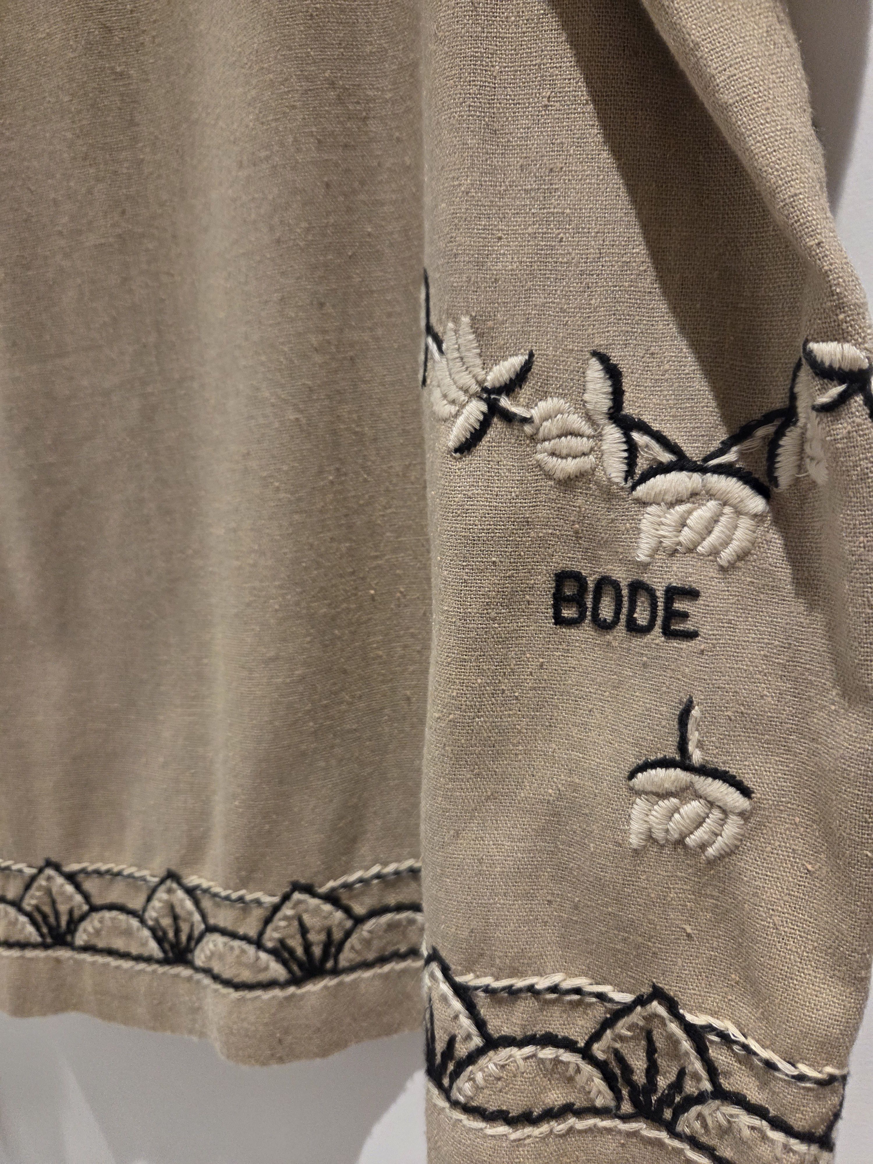 Bode Bode Embroidered Dandelion Short Sleeve Shirt Size US M / EU 48-50 / 2 - 7 Thumbnail