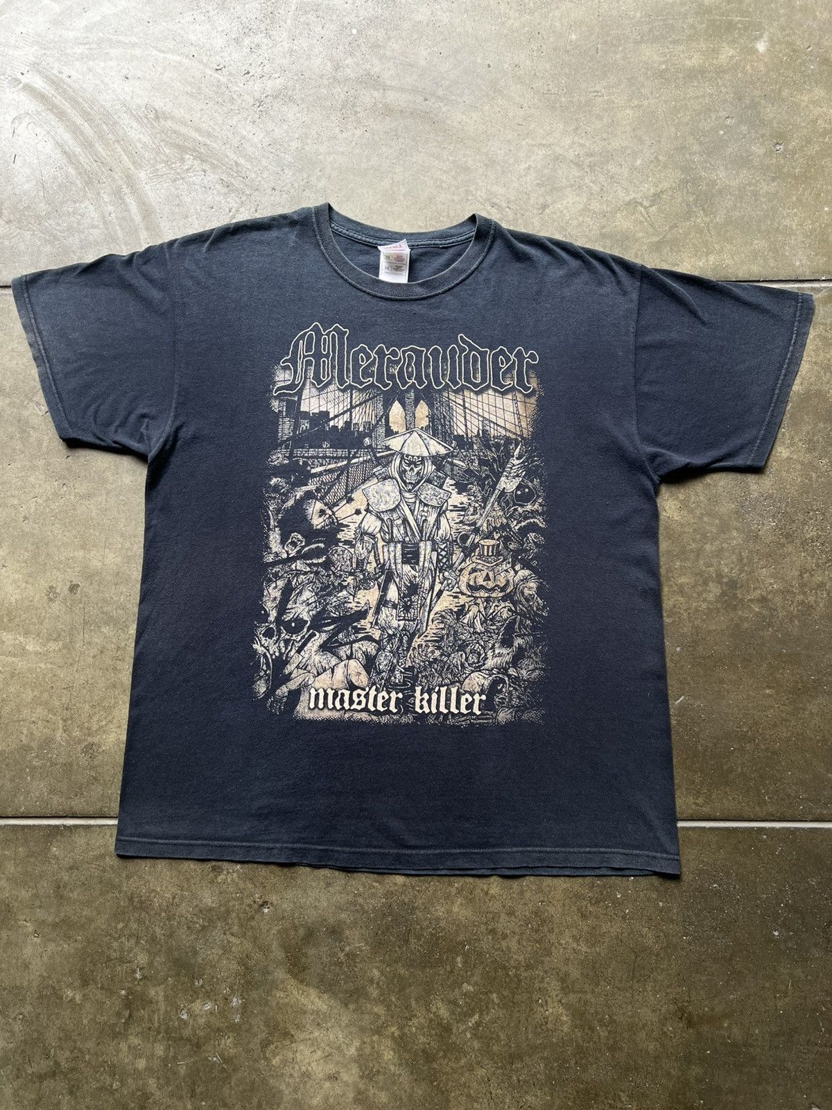 Vintage ‘00s Merauder Master Killer Band Tee Shirt Cro-Mags NYHC Size US XL / EU 56 / 4 - 1 Thumbnail
