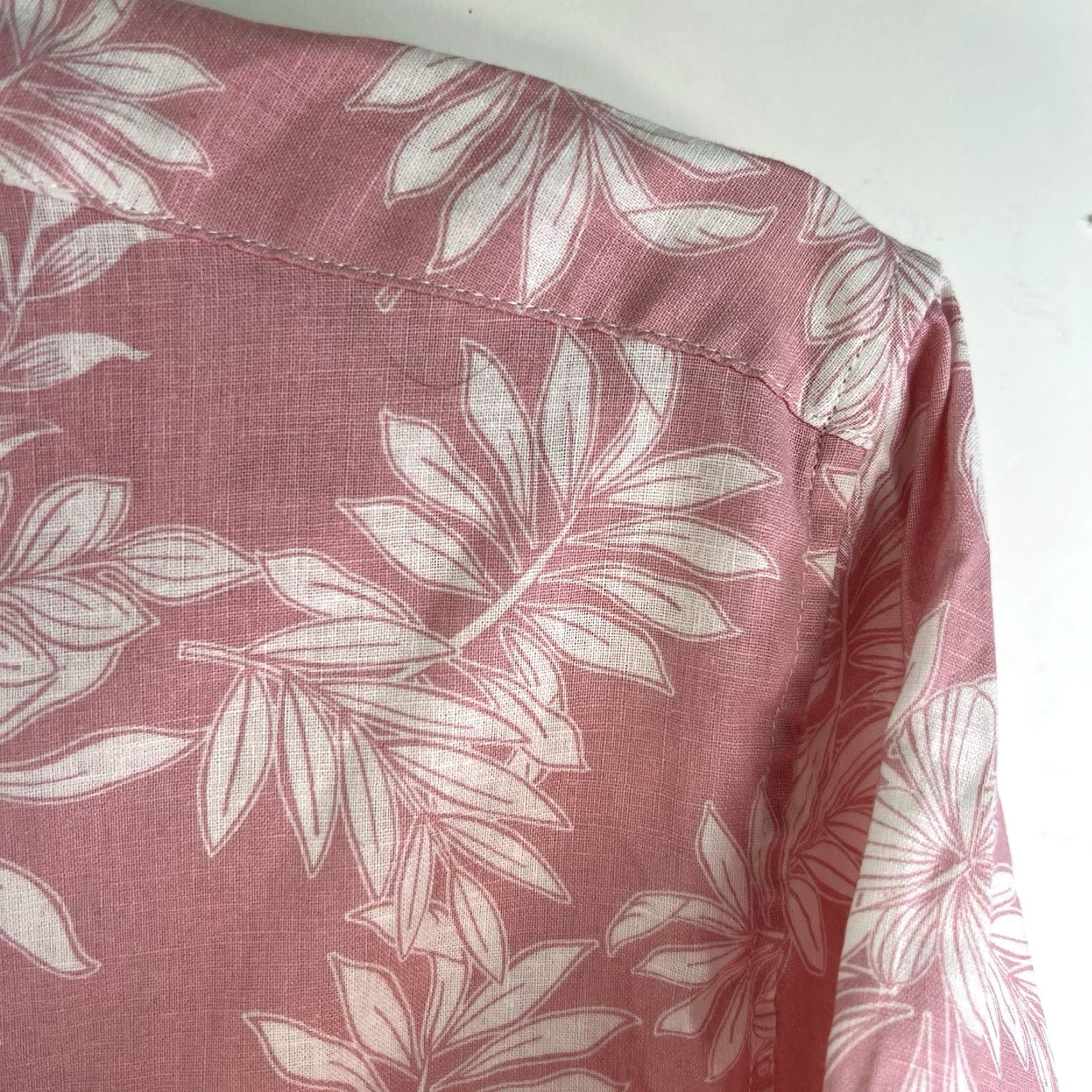 Vintage VINTAGE Hawaiian Shirt Men 4XL Short Sleeve Floral Linen Blend Pink Summer Casual Size US XXL / EU 58 / 5 - 2 Thumbnail