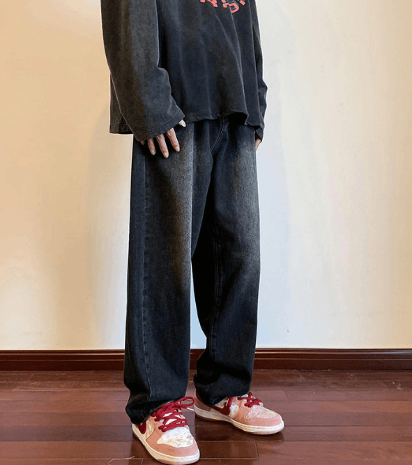 Japanese Brand × Jean High street American retro distressed washed straight jeans Size US 32 / EU 48 - 4 Thumbnail