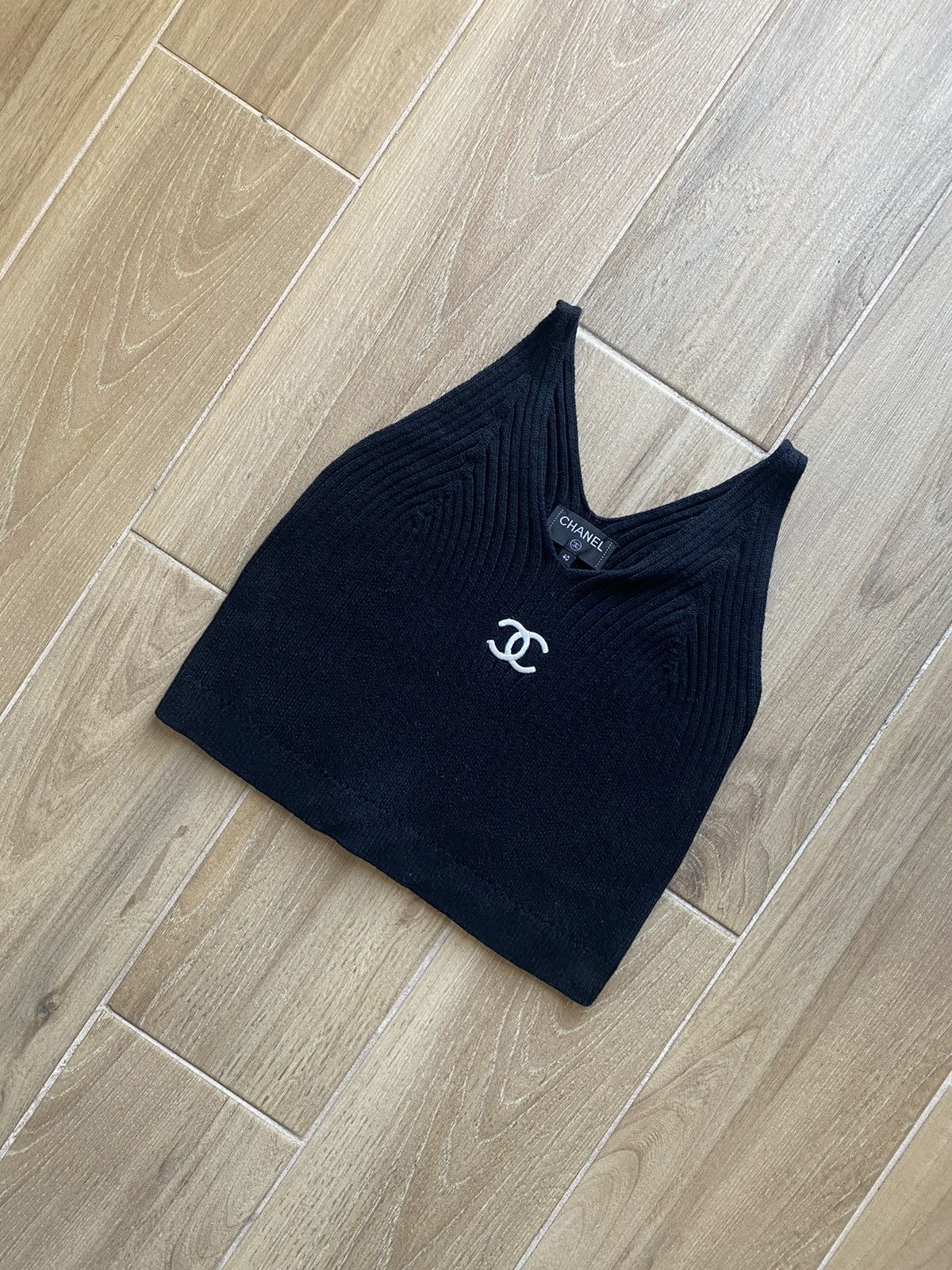 Chanel Chanel Ribbed Knit Tank Top Size M / US 6-8 / IT 42-44 - 2 Thumbnail