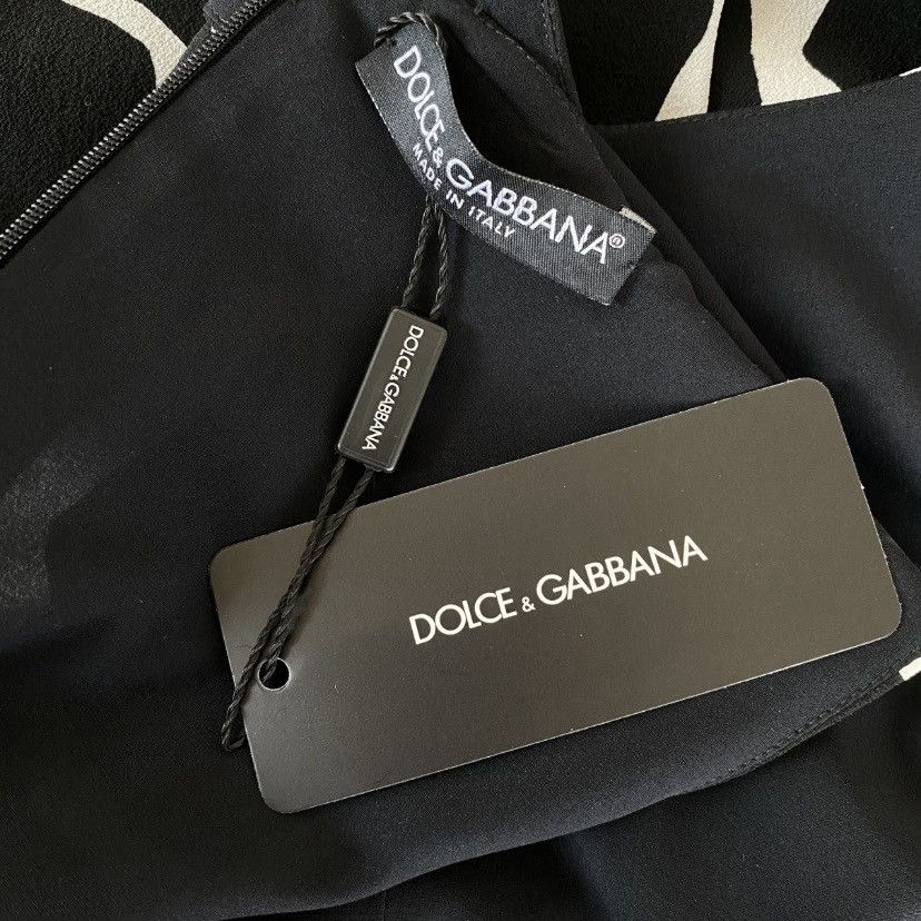 Dolce & Gabbana Dolce & Gabbana abito in seta stampa animalier bianco e nero Size XS / US 0-2 / IT 36-38 - 4 Thumbnail