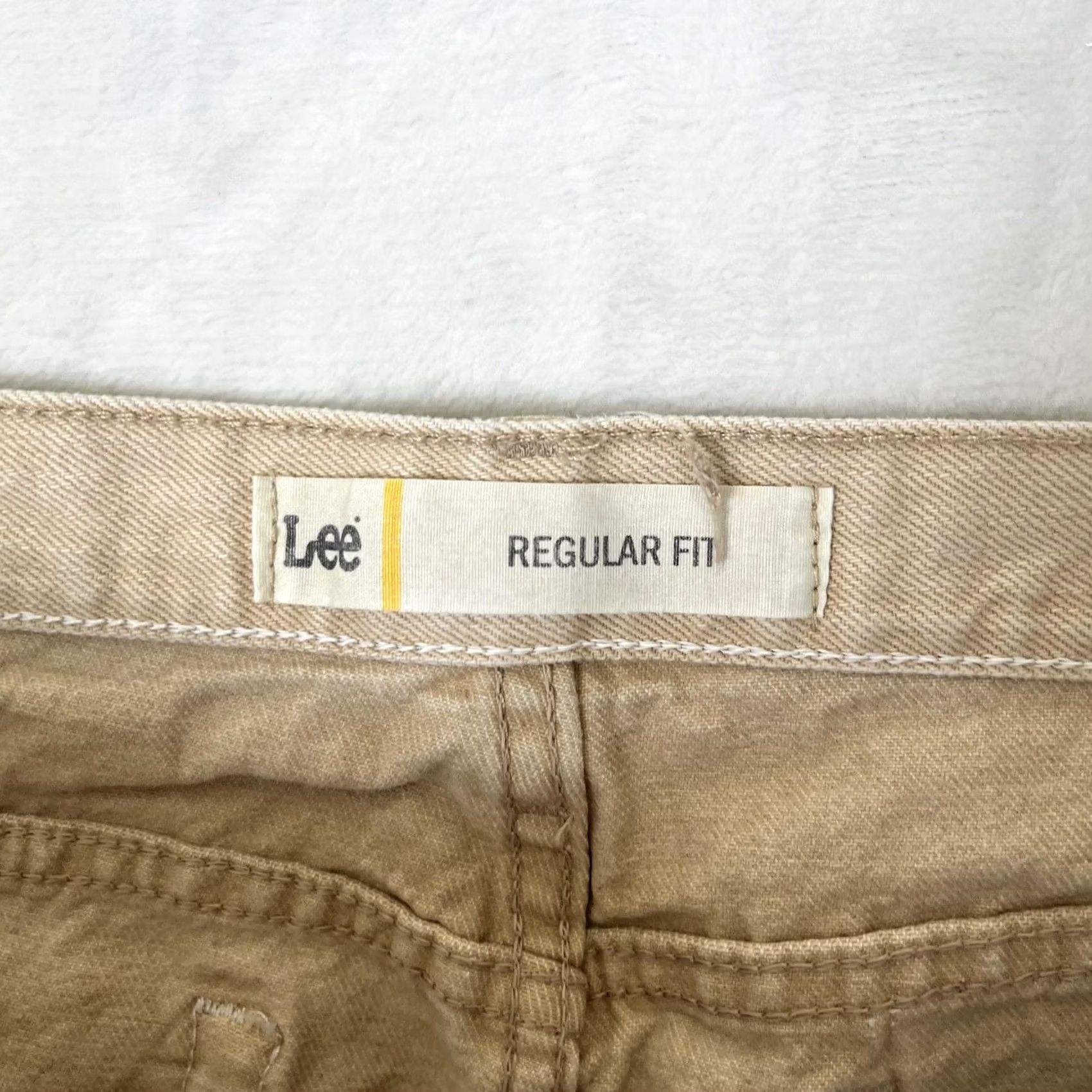 Lee VINTAGE Lee Jeans Mens 38 Beige 38x30 Regular Fit Straight Denim 90s READ Size US 38 / EU 54 - 6 Thumbnail