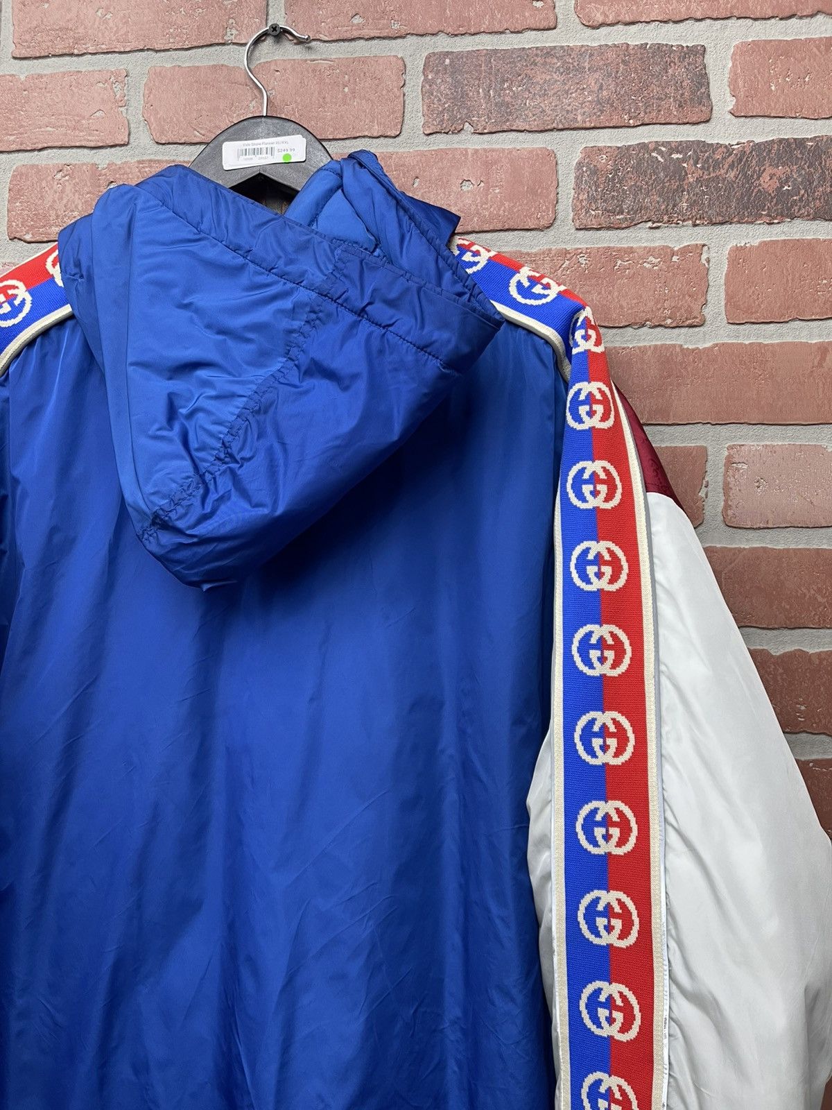 Gucci Size 56 - Gucci Windbreaker GG Striped Reflective Size US XL / EU 56 / 4 - 7 Thumbnail