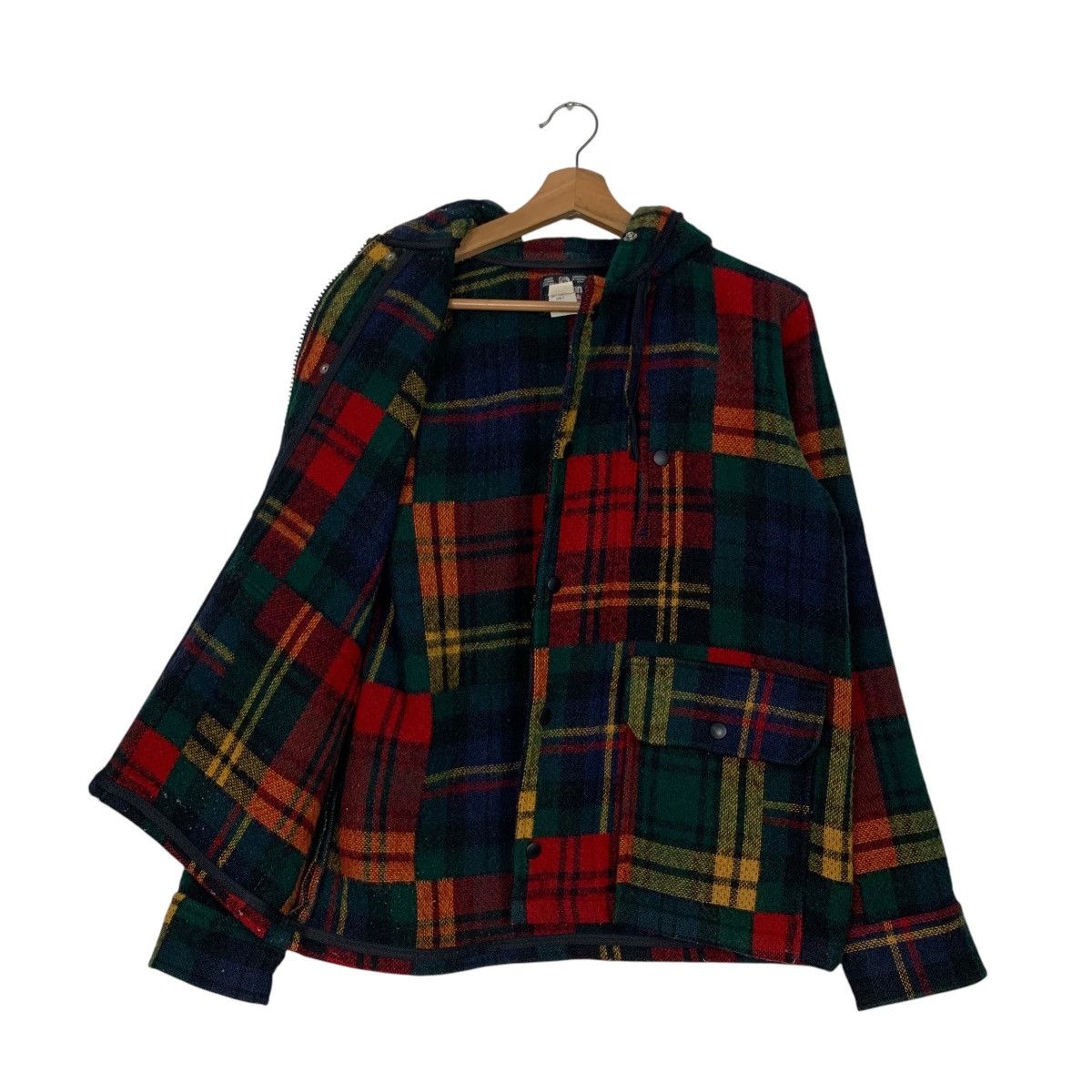Johnson Woolen Mills Vintage 80s JOHNSON WOOLEN MILLS Plaid Wool Jacket 2704-C121 Size US M / EU 48-50 / 2 - 10 Thumbnail