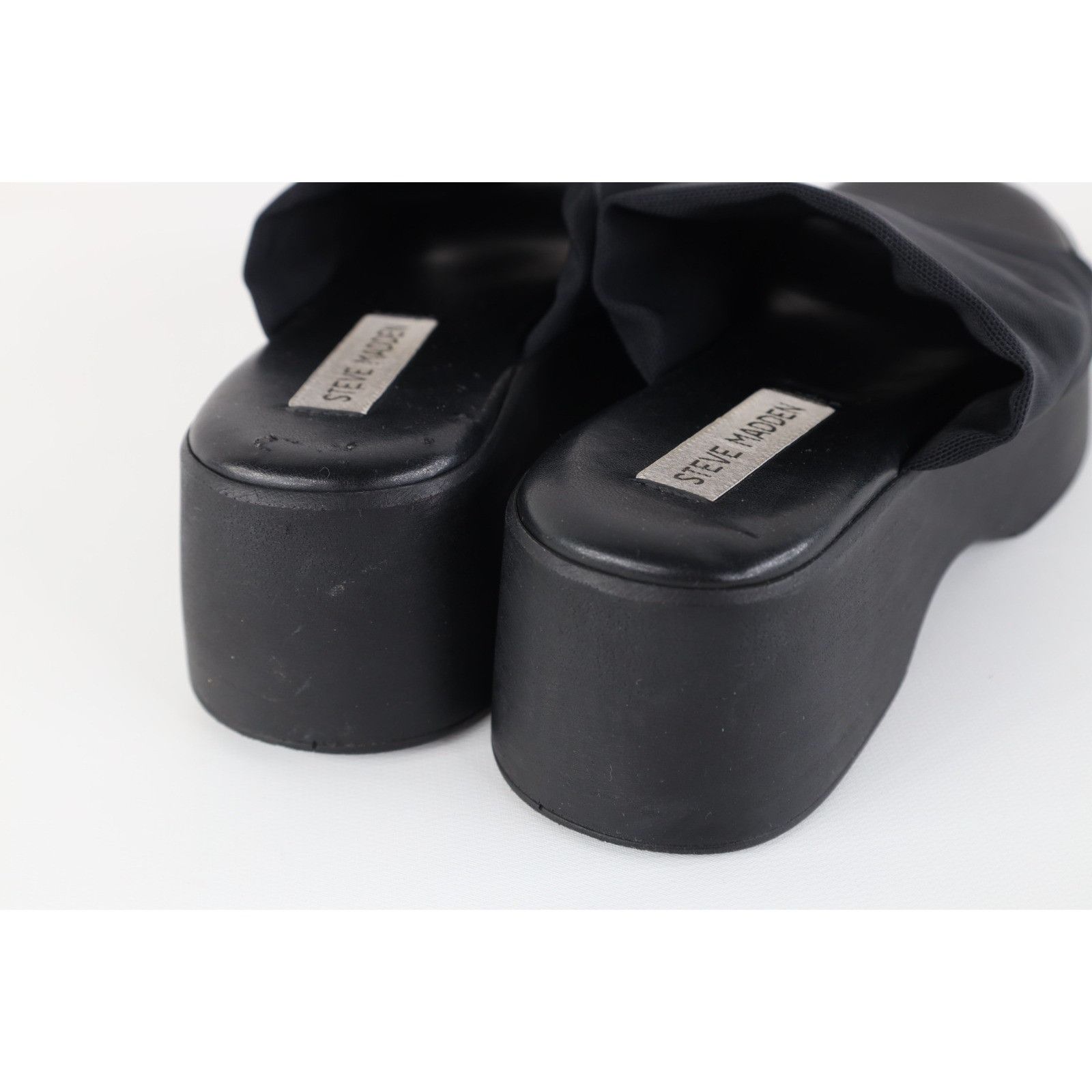 Steve Madden Vintage 90s Y2K Steve Madden Slinky Platform Sandals Black Size US 5.5 / IT 35.5 - 5 Thumbnail