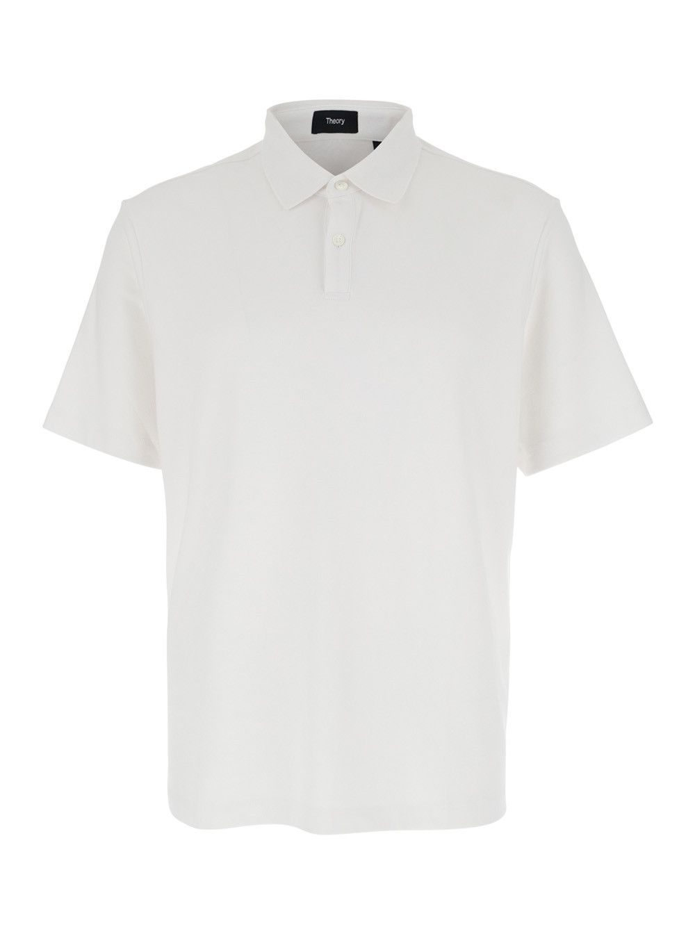 Theory White Polo Shirt with Button Closure in cotton Man Size US XXL / EU 58 / 5 - 1 Thumbnail