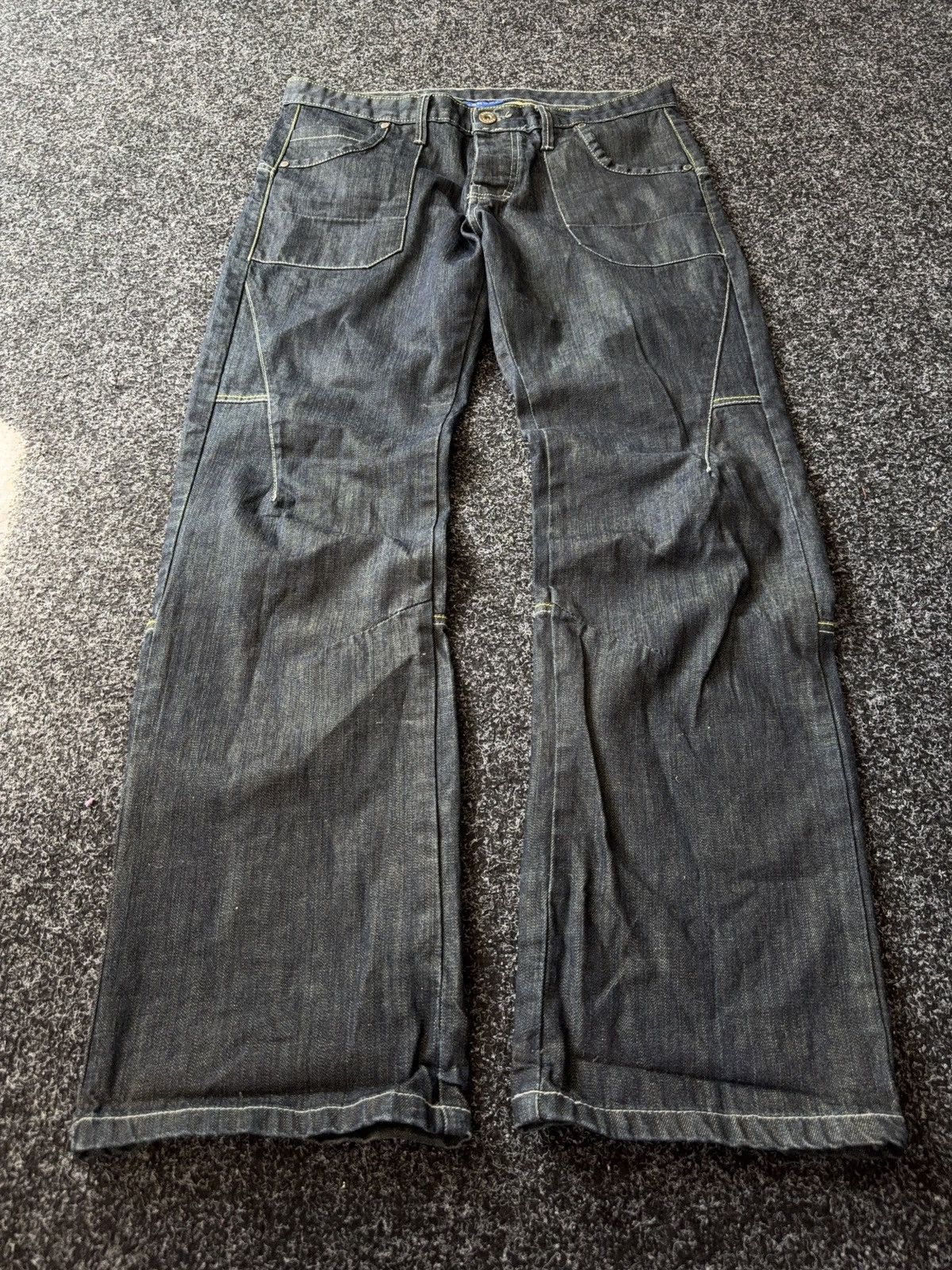 Kangol Vintage 90s Retro Y2K Baggy Kangol Denim pants Jeans Size US 34 / EU 50 - 1 Thumbnail