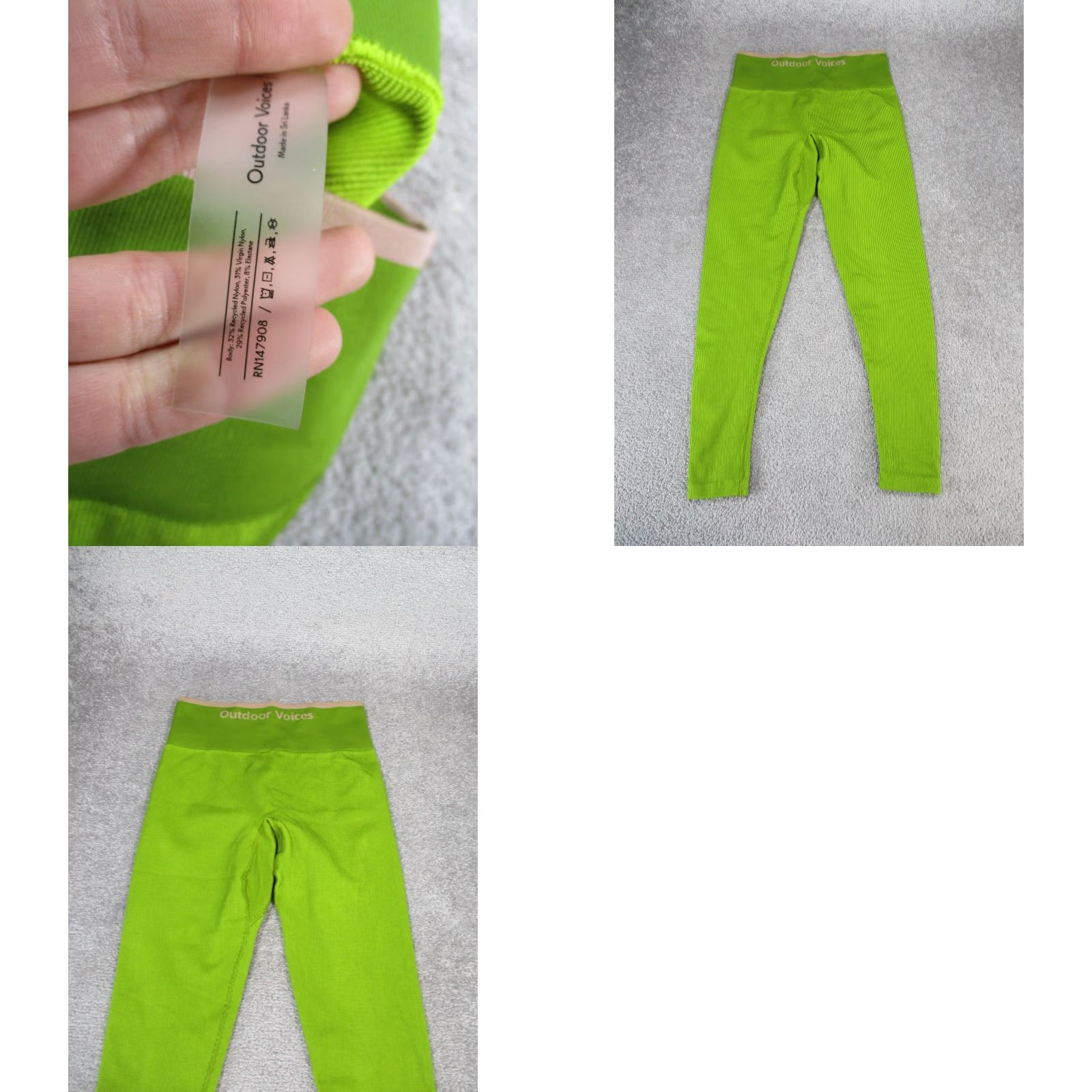 Outdoor Voices VINTAGE Outdoor Voices Leggings Women Medium Cropped Activewear Green Athleisure 90s Womens Size 32" / US 10 / IT 46 - 8 Thumbnail