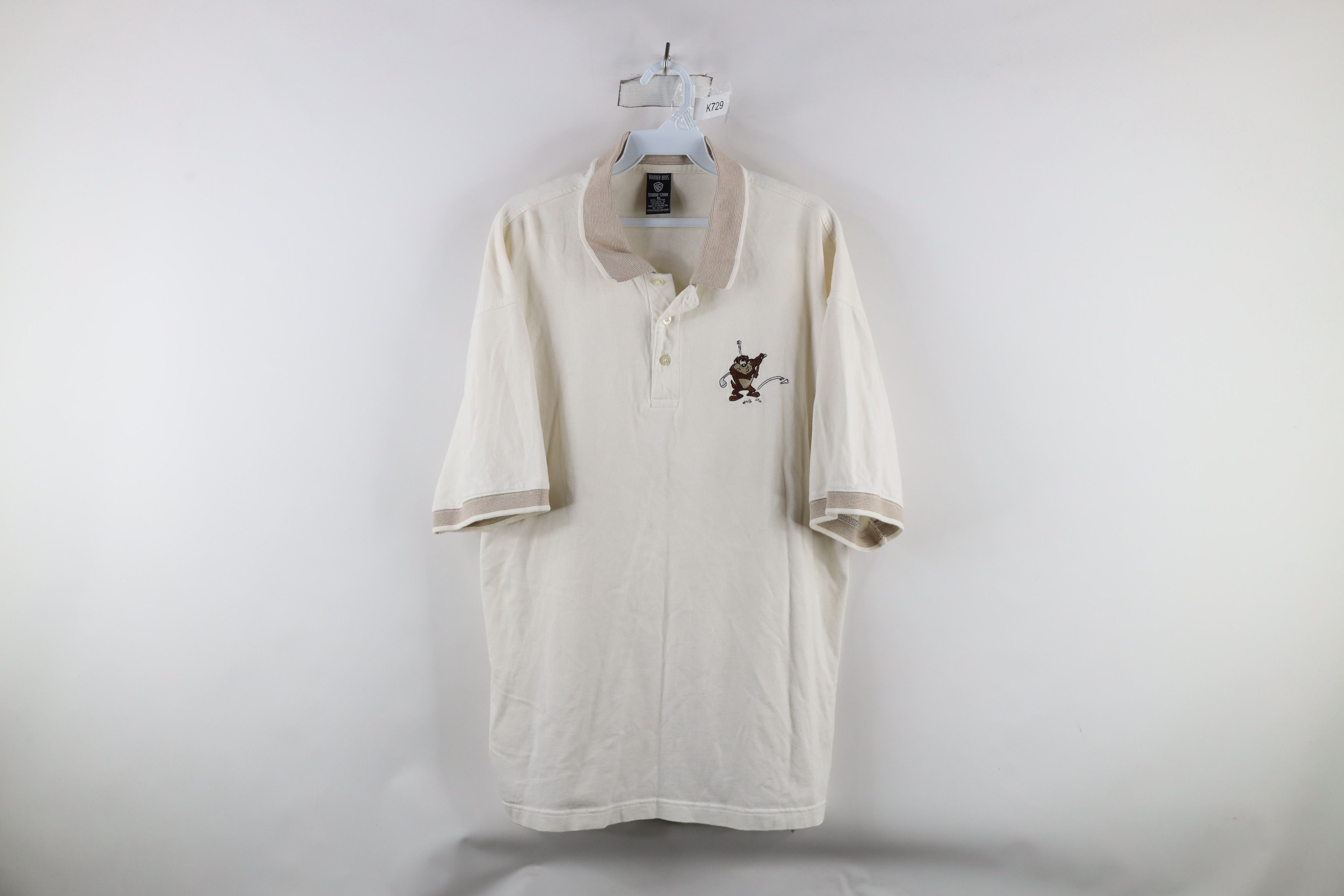 Vintage Vintage 90s Looney Tunes Taz Tazmanian Devil Golf Polo Shirt Size US XL / EU 56 / 4 - 1 Thumbnail