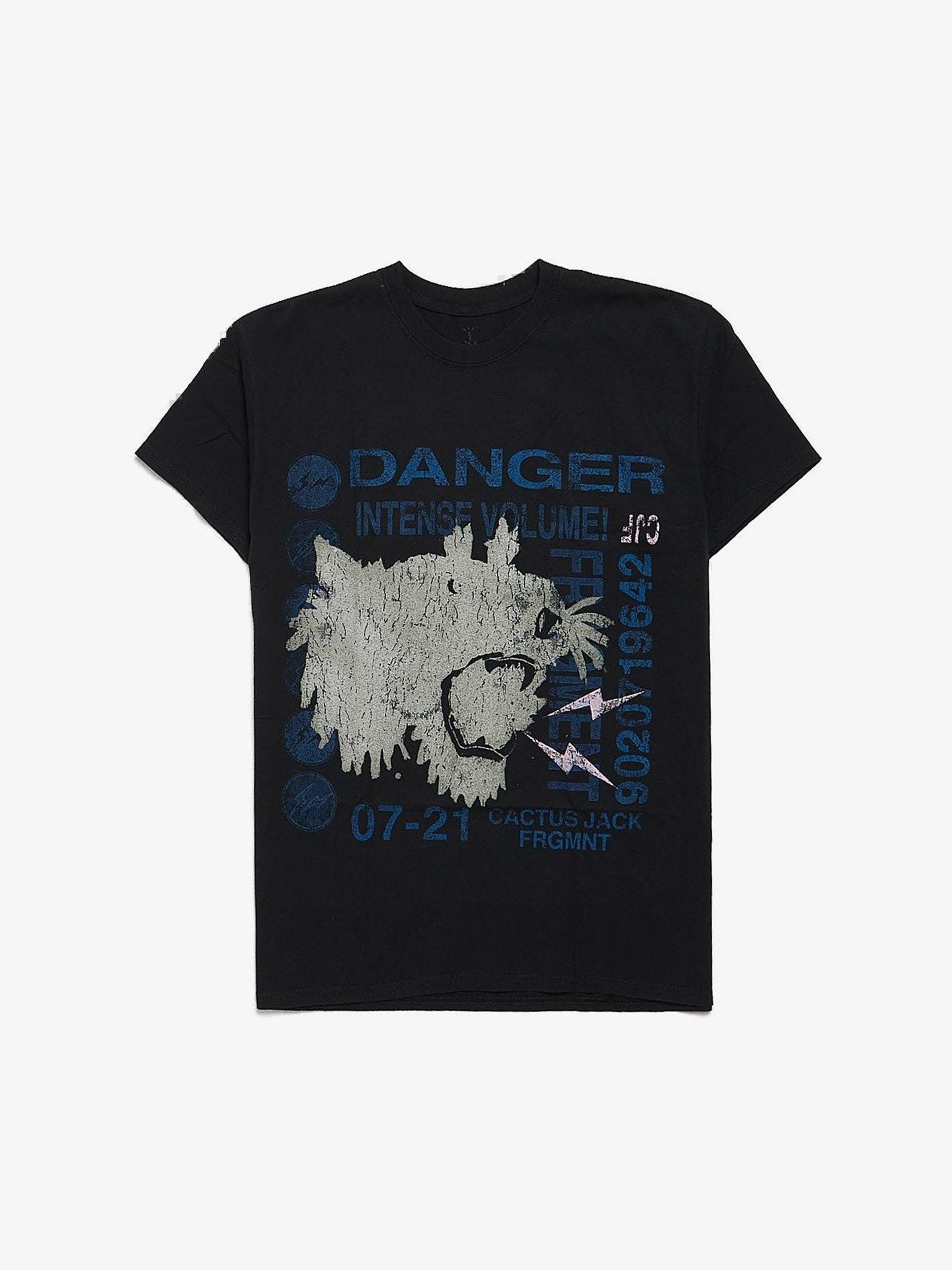 Fragment Design Black Danger Printed Cotton T Shirt Size US M / EU 48-50 / 2 - 1 Thumbnail