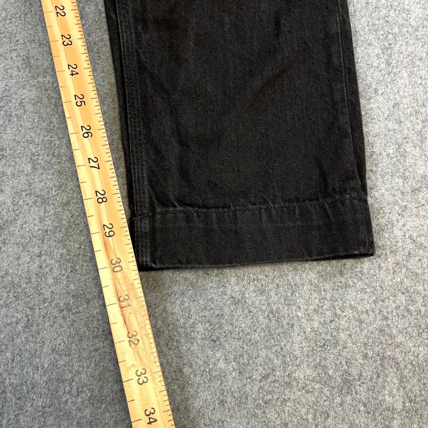 Replay Replay Atelier Jeans Tapered 36 32 Black Blue Trim Rare Denim 5-Pocket Mens Regular 32 In Inside Leg Medium Rise Black Cotton Jeans Size US 36 / EU 52 - 4 Thumbnail
