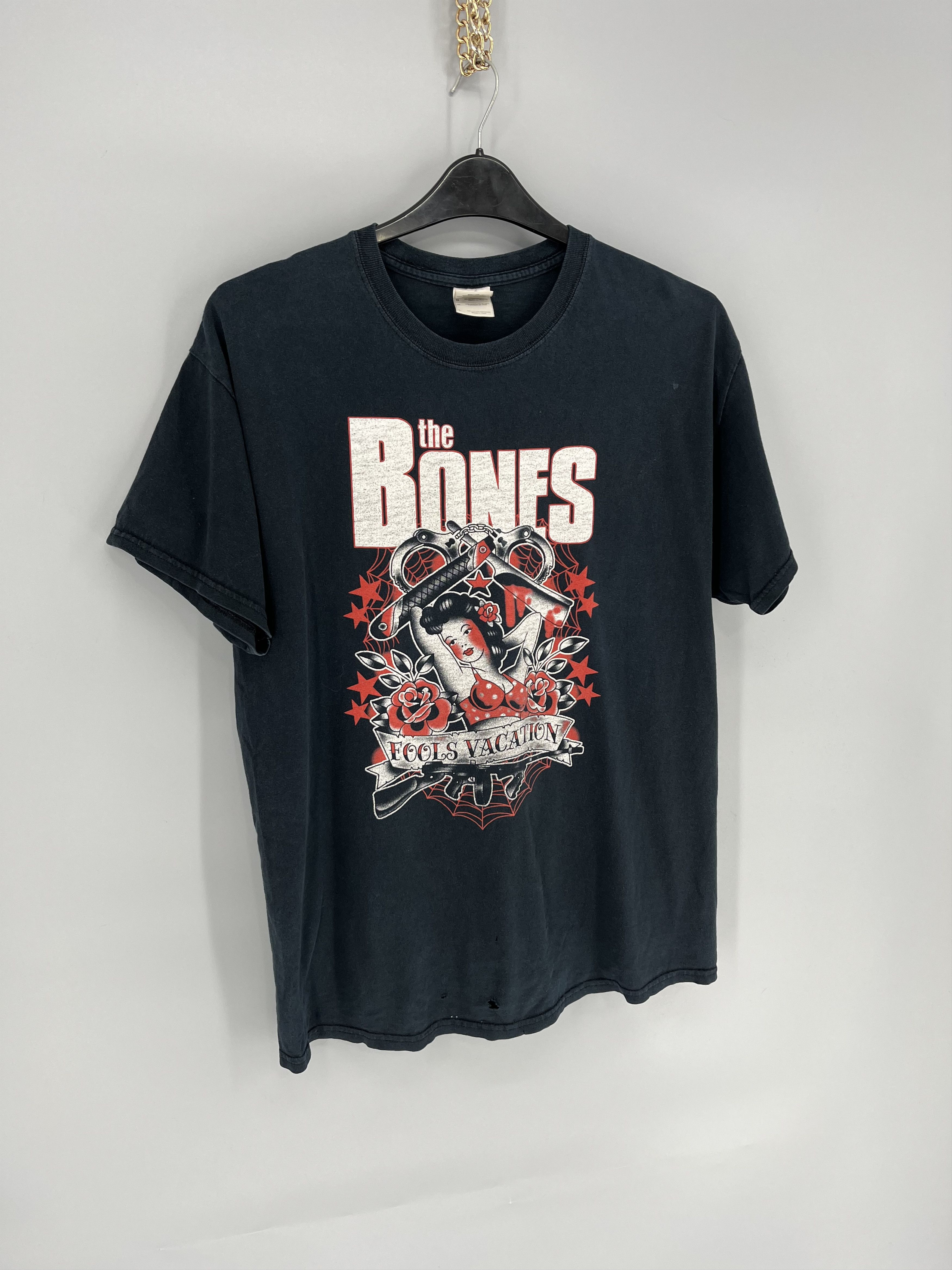 Band Tees The Bones Rock T-Shirt Vintage Anvil Size M Black Size US L / EU 52-54 / 3 - 2 Thumbnail