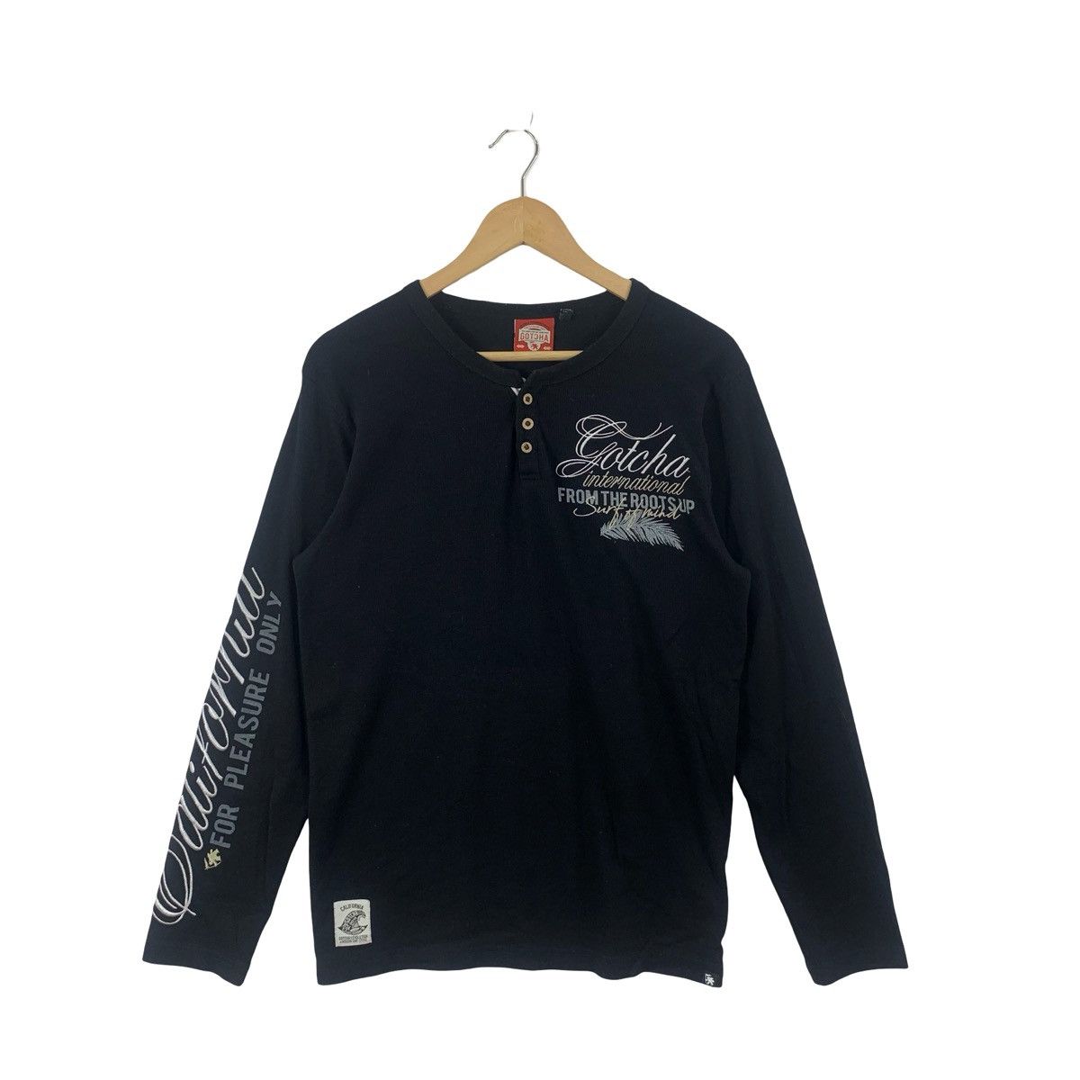 Gotcha GOTCHA INTERNATIONAL HENLEY Shirt Script Logo Surf Style Size US L / EU 52-54 / 3 - 3 Thumbnail