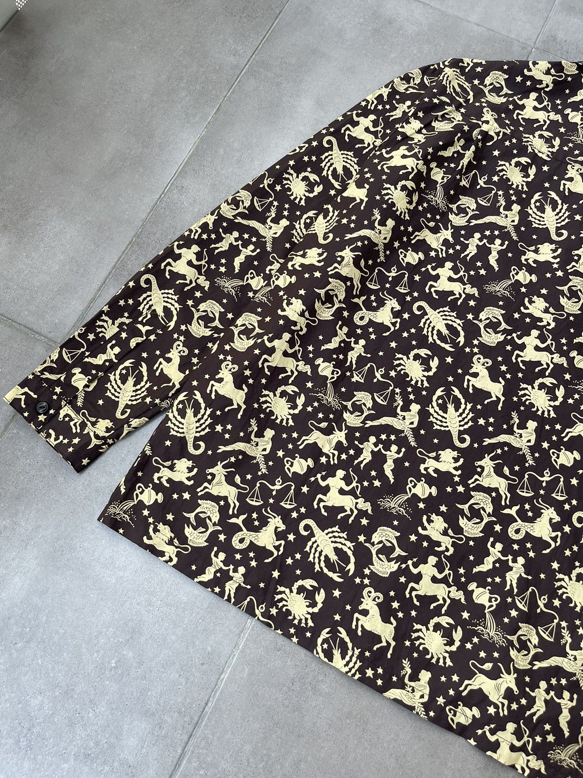 YMC !DS! SS23 YMC Zodiac Motif Silk Button Up Shirt Size US M / EU 48-50 / 2 - 20 Thumbnail