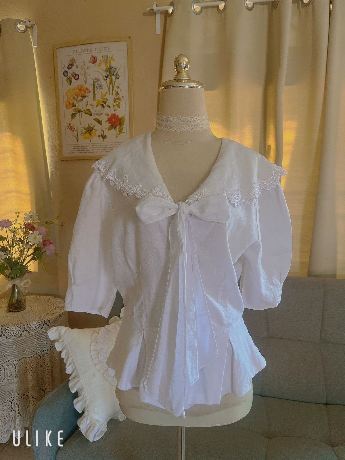 Vintage Gunne Sax Vintage White Blouse Size M / US 6-8 / IT 42-44 - 8 Thumbnail