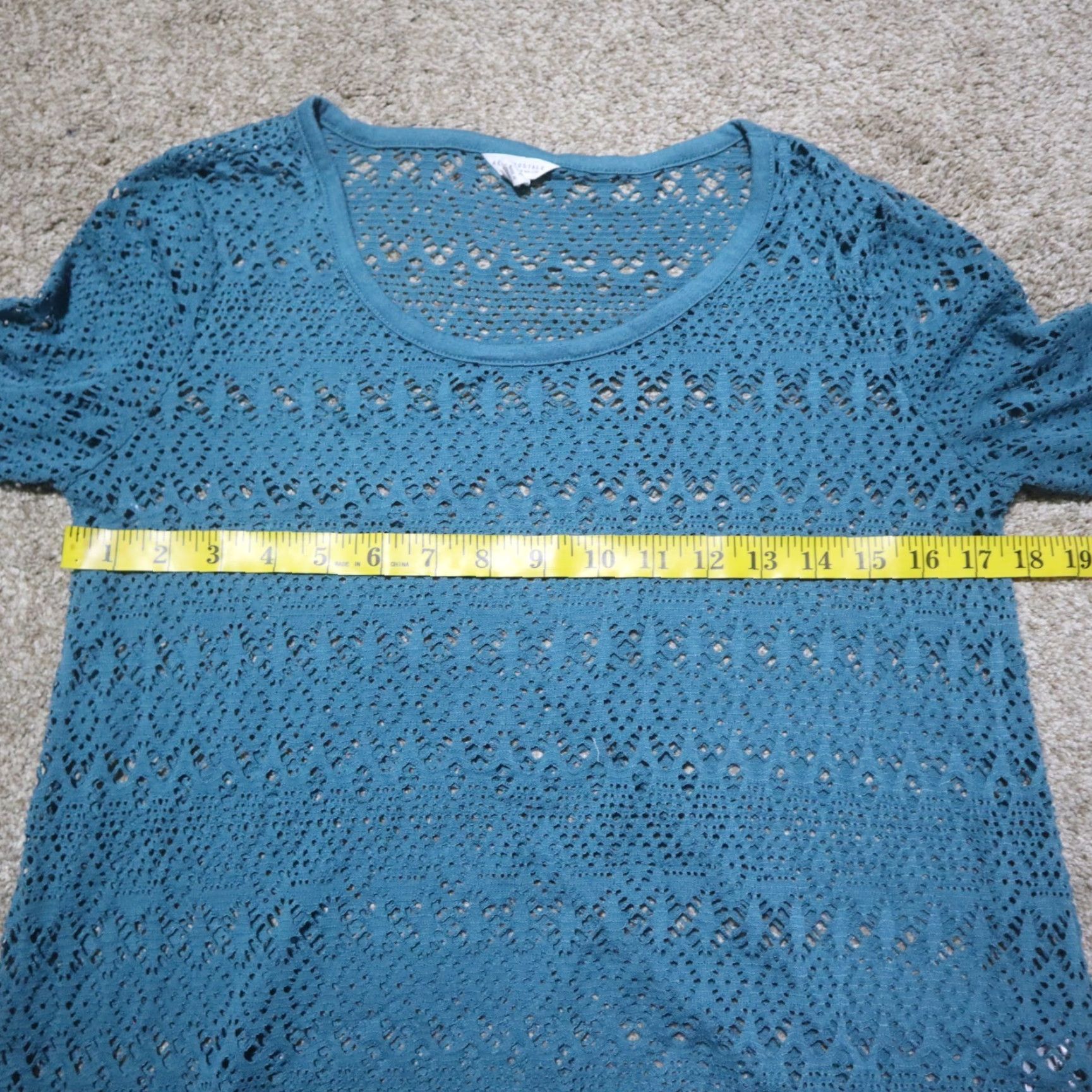 Vintage Aéropostale Lace Shirt Green Adult S Womens Small Turquoise Blue/Green Cover Size S / US 4 / IT 40 - 5 Thumbnail