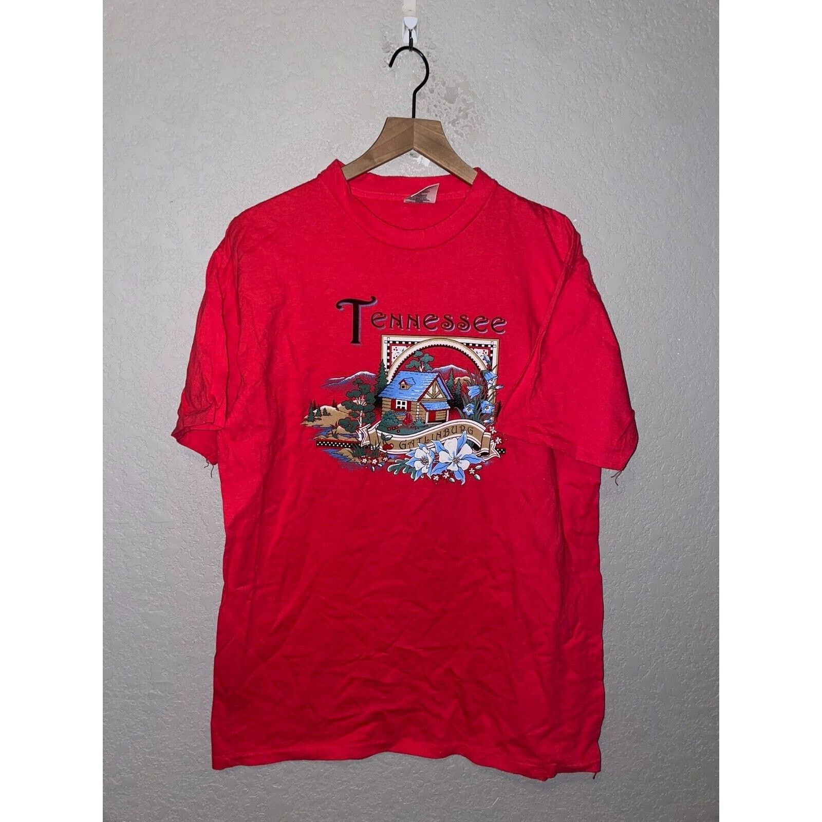Vintage Vintage Tennessee Gatlinburg Shirt Cabin Red Tee VTG 90s L Size US L / EU 52-54 / 3 - 1 Thumbnail