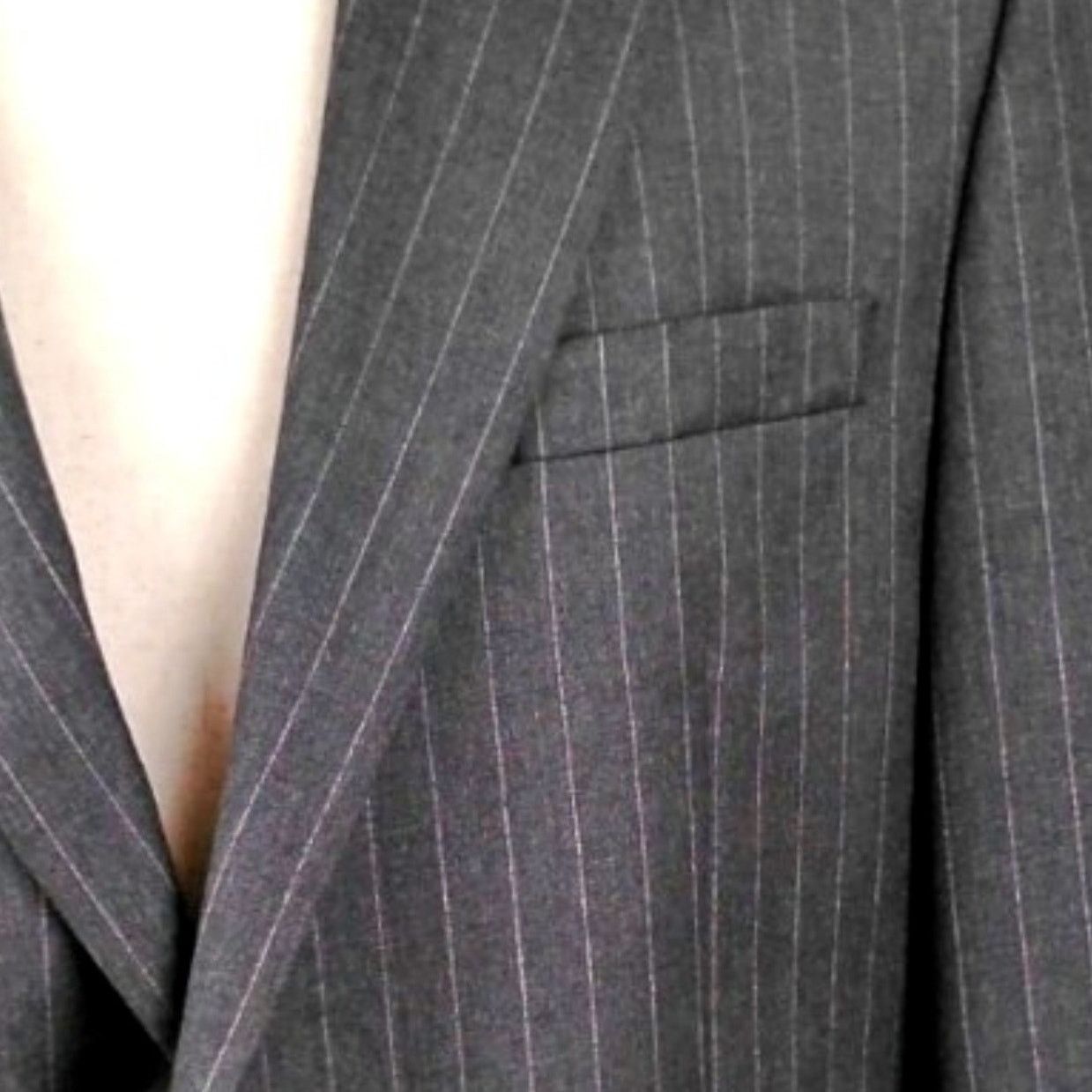 Ralph Lauren Ralph Lauren Wool Charcoal Pin Stripe Suit Jacket Men's 44L Size 44L - 3 Thumbnail