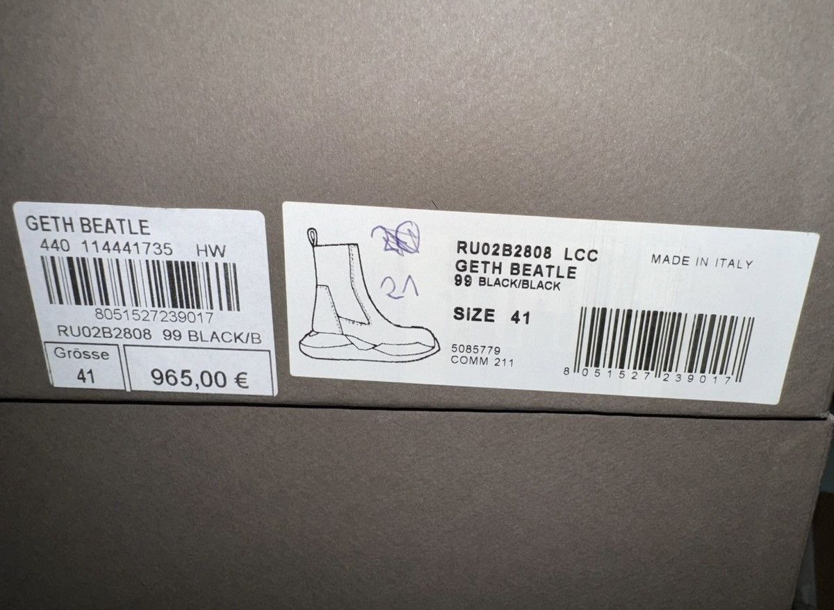 Rick Owens *RARE* RICK OWENS Black Suede Edfu Beatle Chelsea Boots Size US 8 / EU 41 - 5 Thumbnail