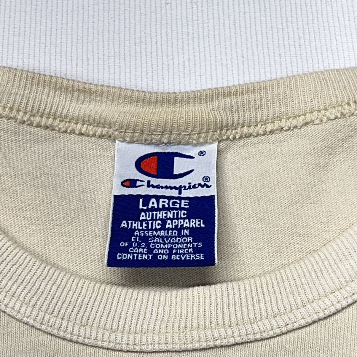 Champion × Vintage Champion Shirt Beige Logo Basic Tan Brown Athletic Y2K Size US L / EU 52-54 / 3 - 6 Thumbnail
